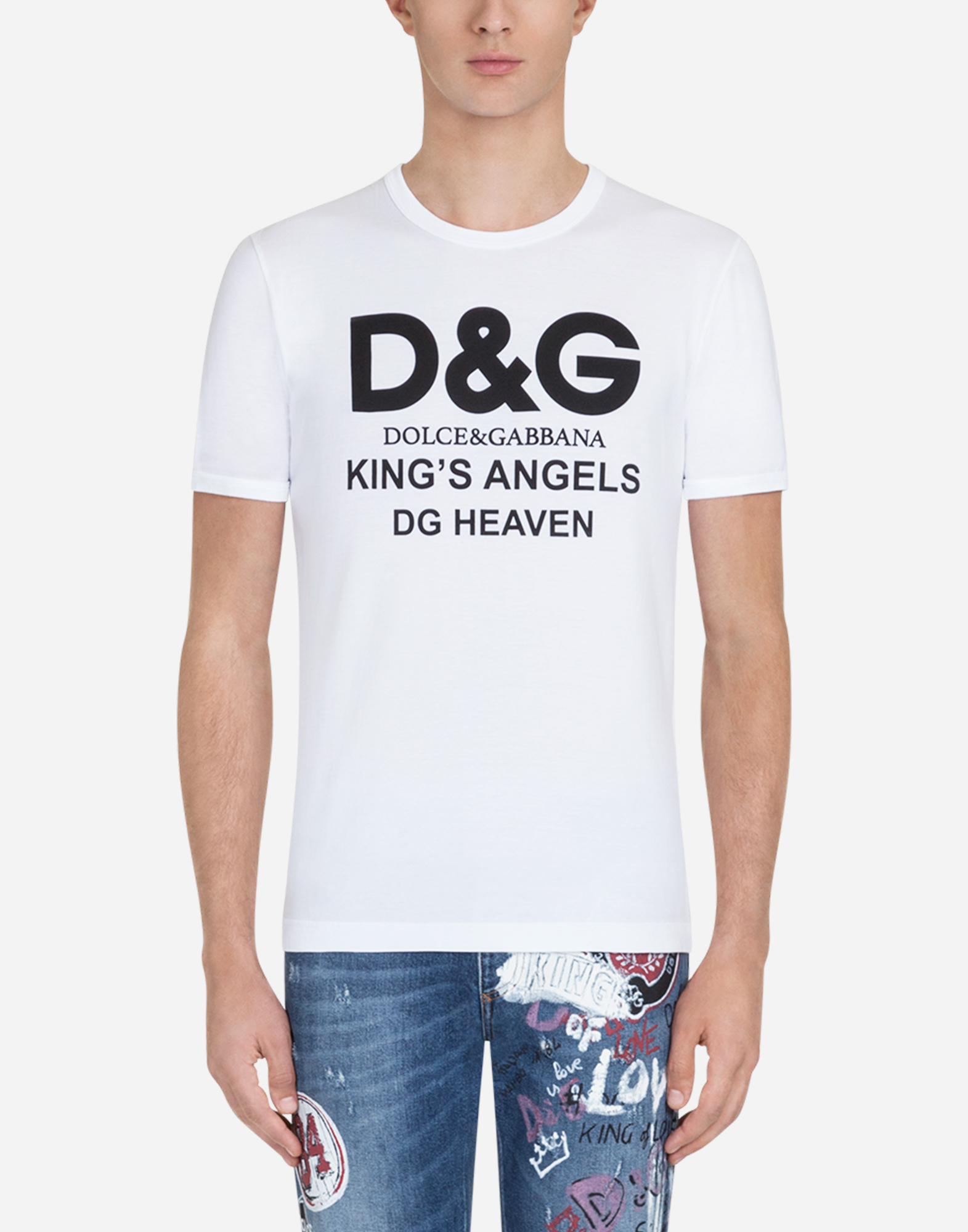 Tシャツ コットン D&Gプリント