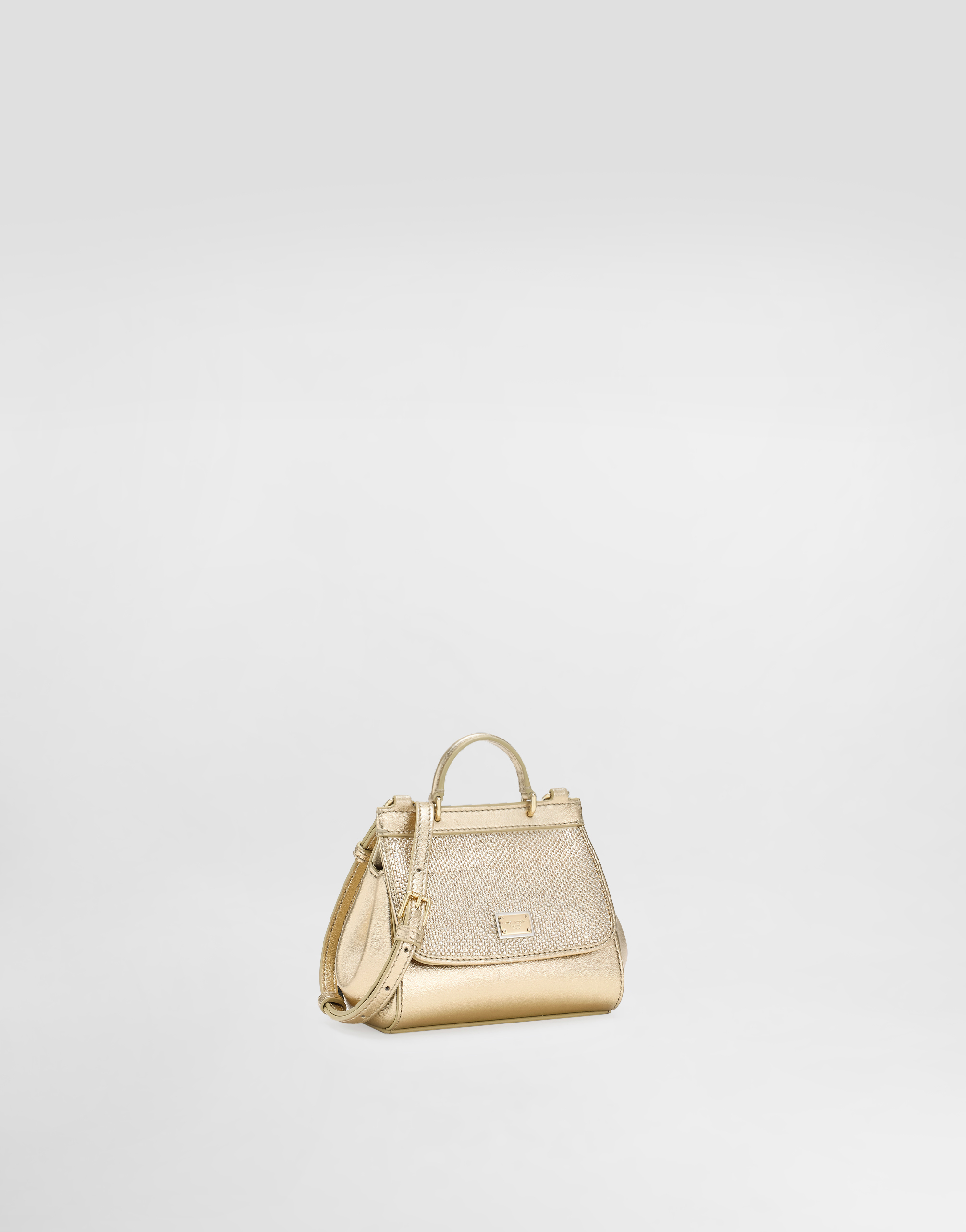 Shop Dolce & Gabbana Mini Sicily Handbag In Gold