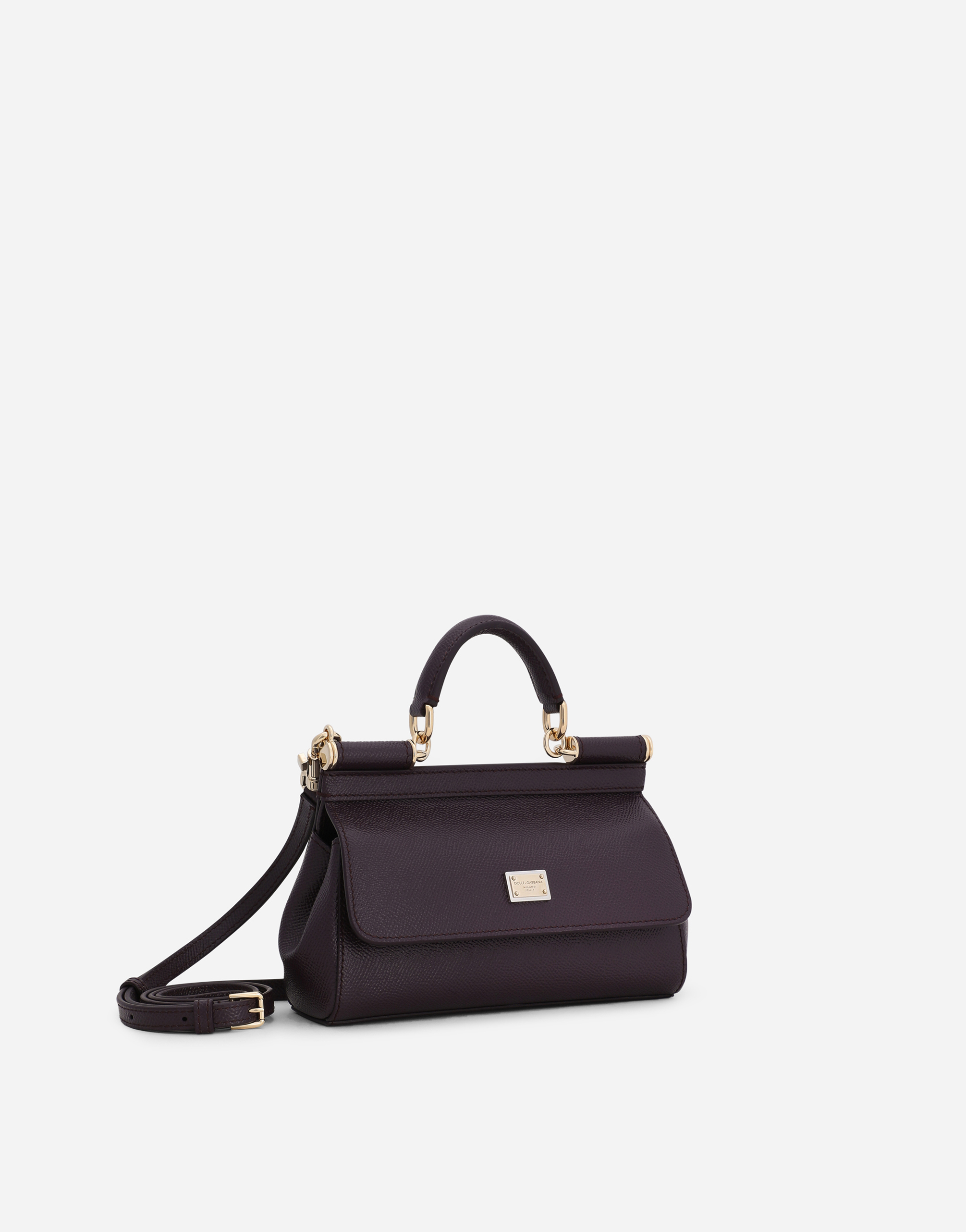 Dolce & Gabbana Small Sicily Handbag In Purple