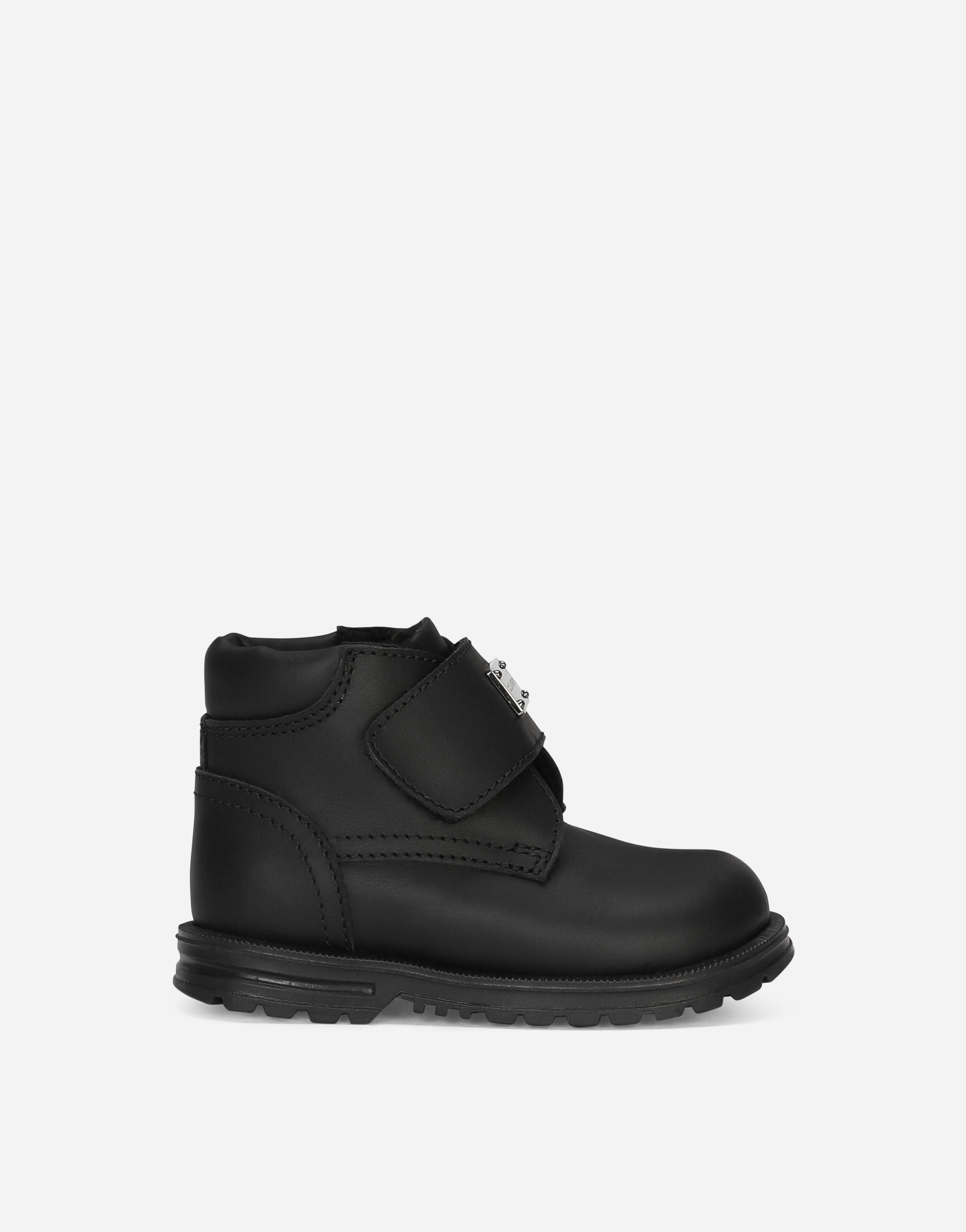 Dolce & Gabbana Kids' Calfskin Ankle Boots In Black