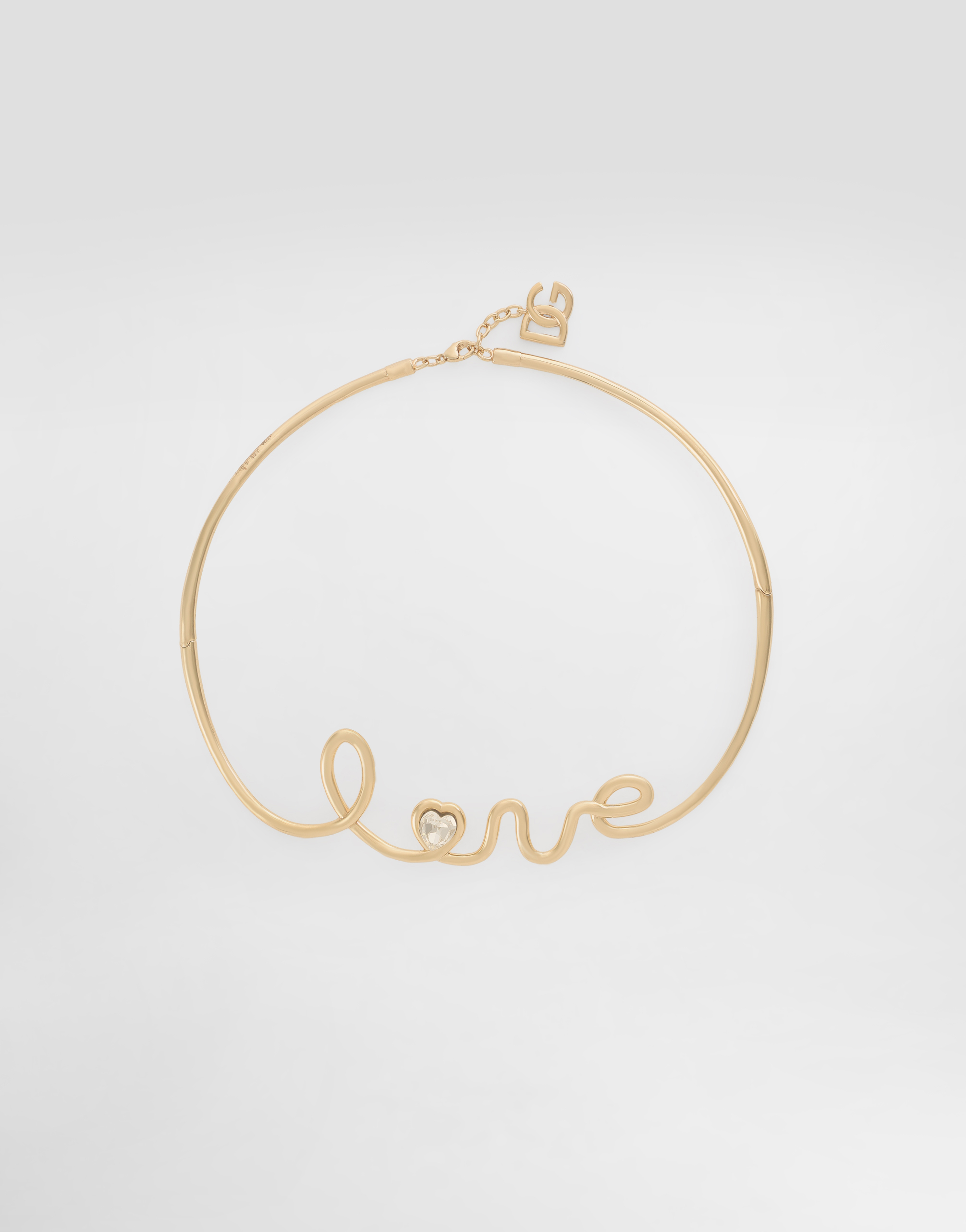 DOLCE & GABBANA SEMI-RIGID NECKLACE WITH “LOVE” LETTERING