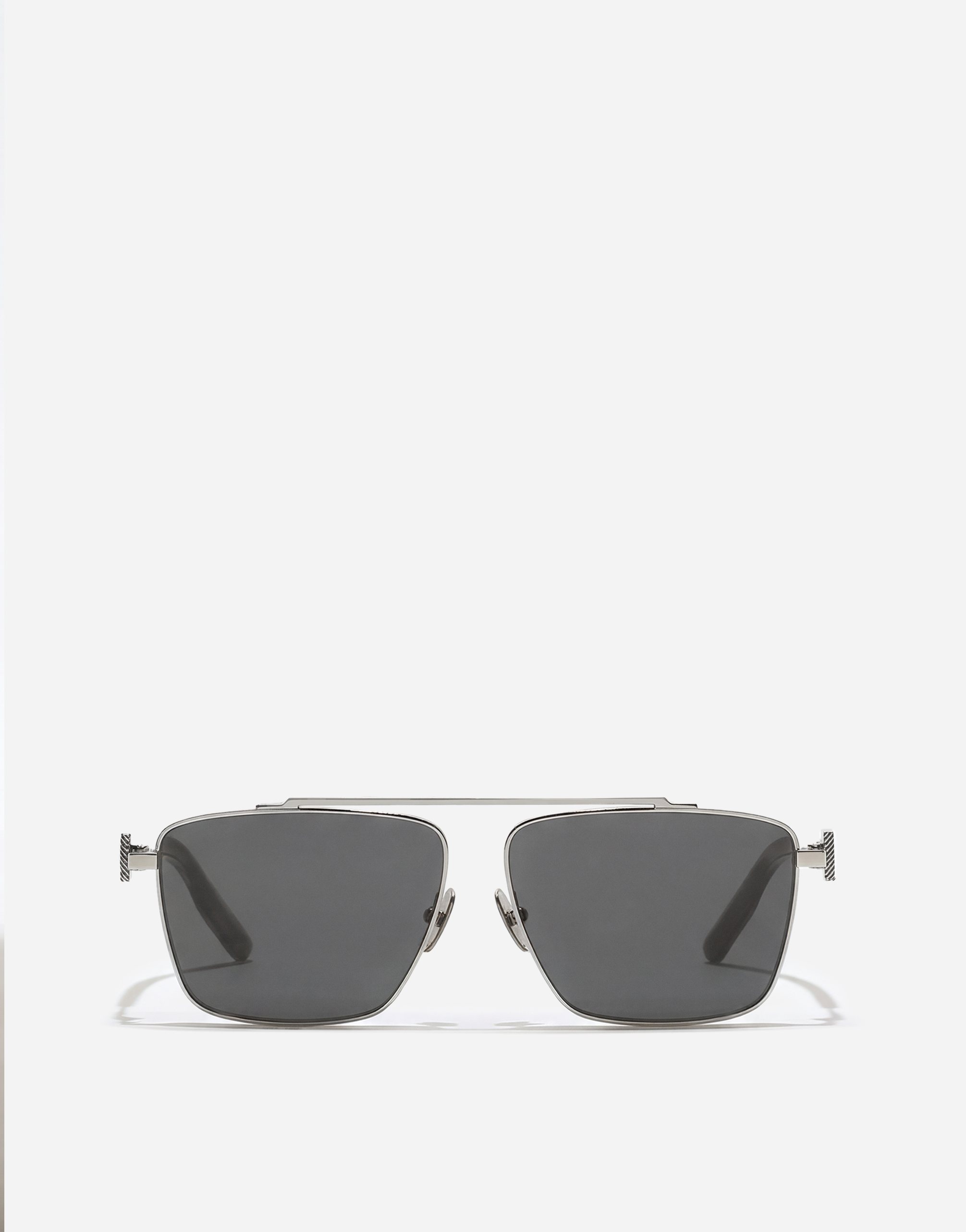 Metal Plaque Sunglasses in Gunmetal for Women | Dolce&Gabbana® US