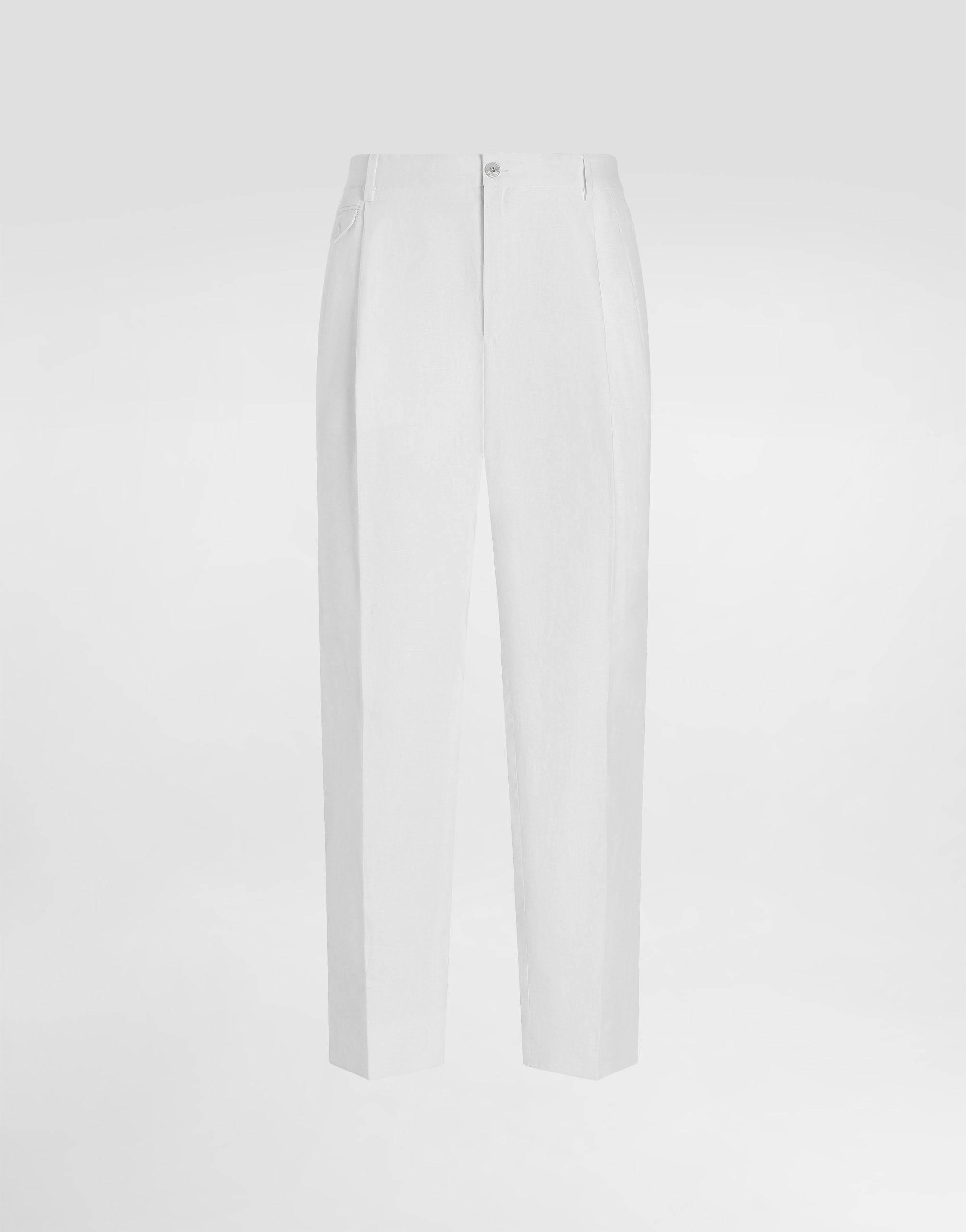 Dolce & Gabbana WHITE PLEATED TROUSERS プリーツパンツ 上品 Linen trousers in White for Men | Dolce&Gabbana®