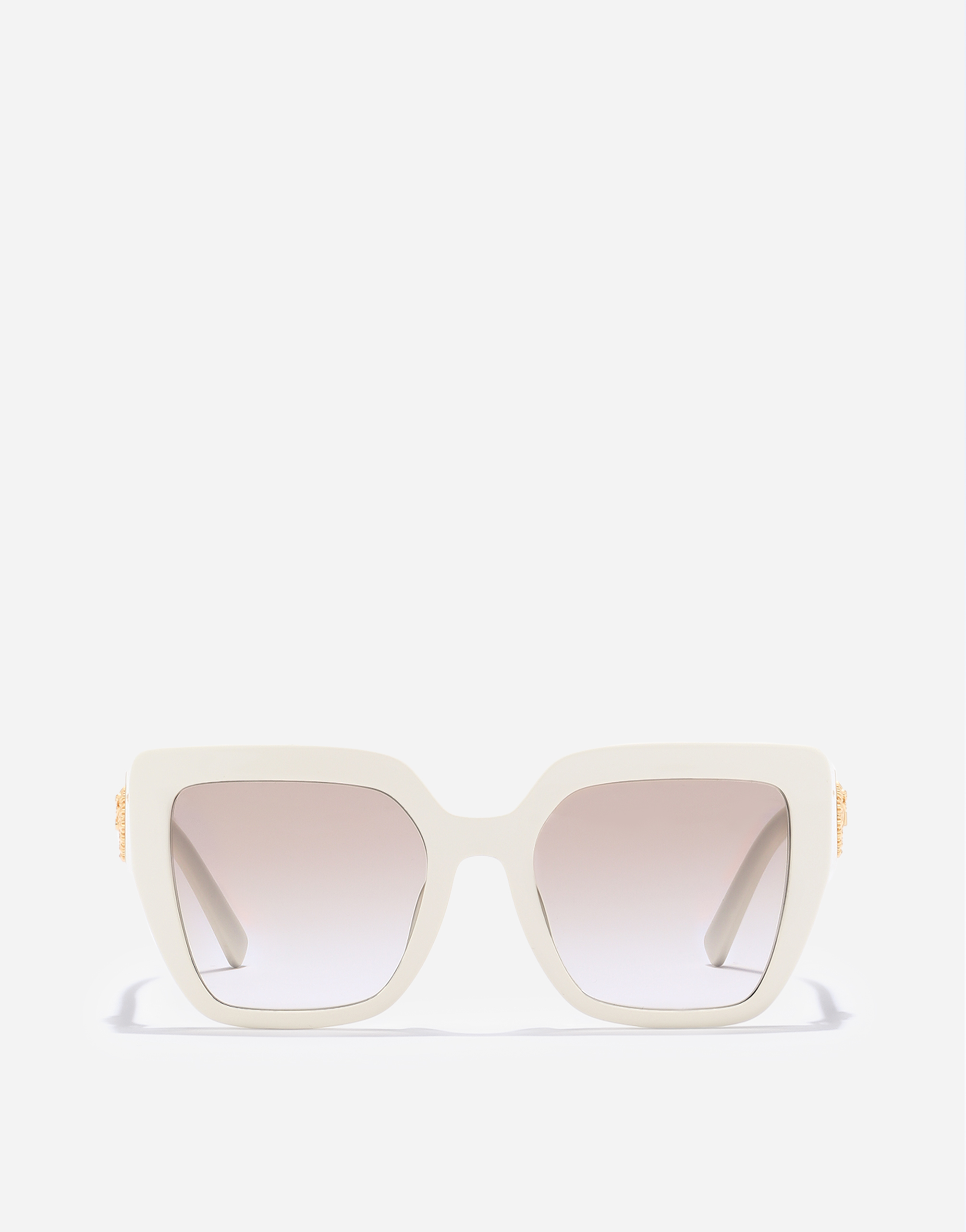 Dolce & Gabbana Devotion Square-frame Sunglasses In White