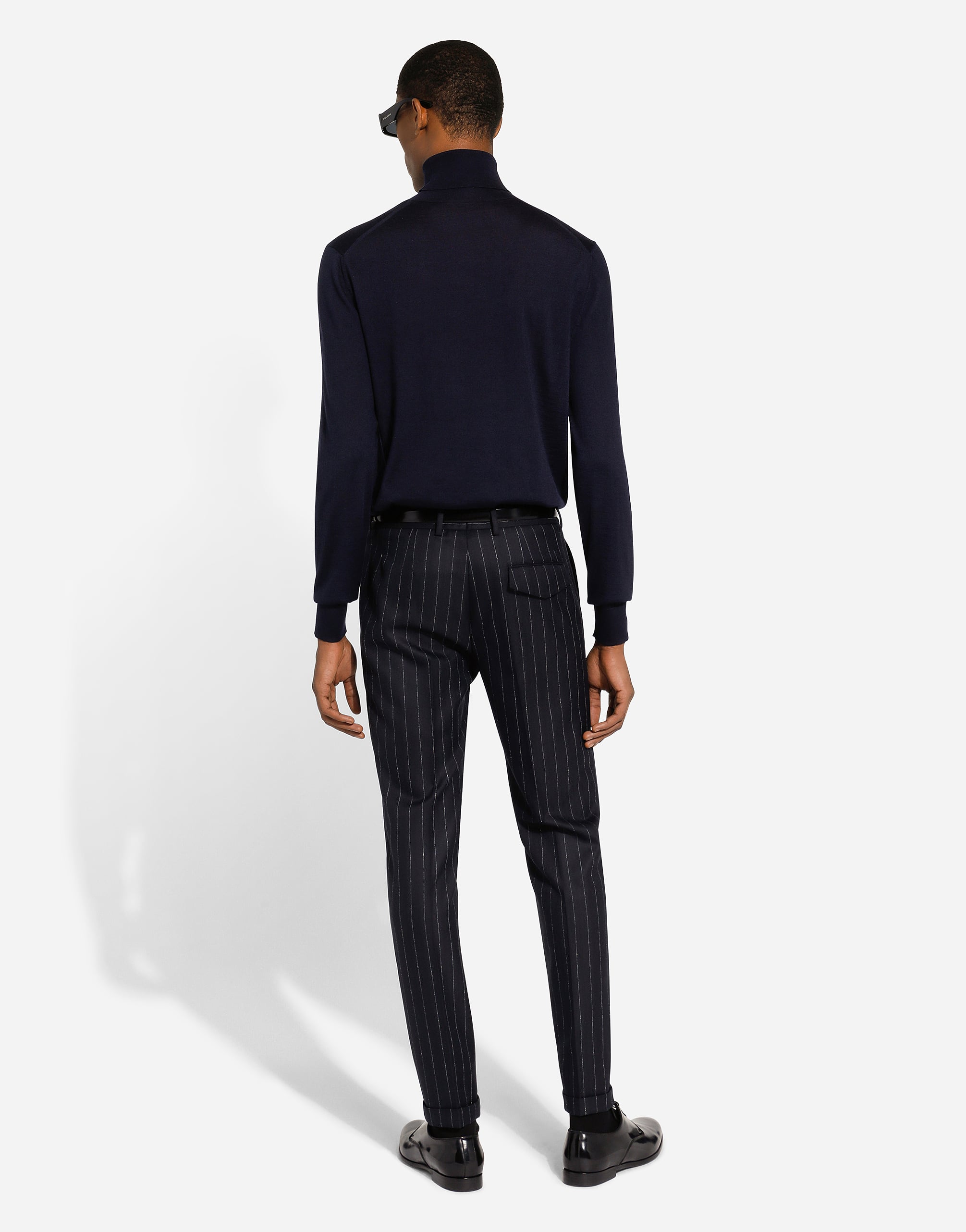  Dolce & Gabbana Dolce & Gabbana Cashmere And Silk Turtle-neck Sweater - Man Sweaters And Cardigans Blue 44 