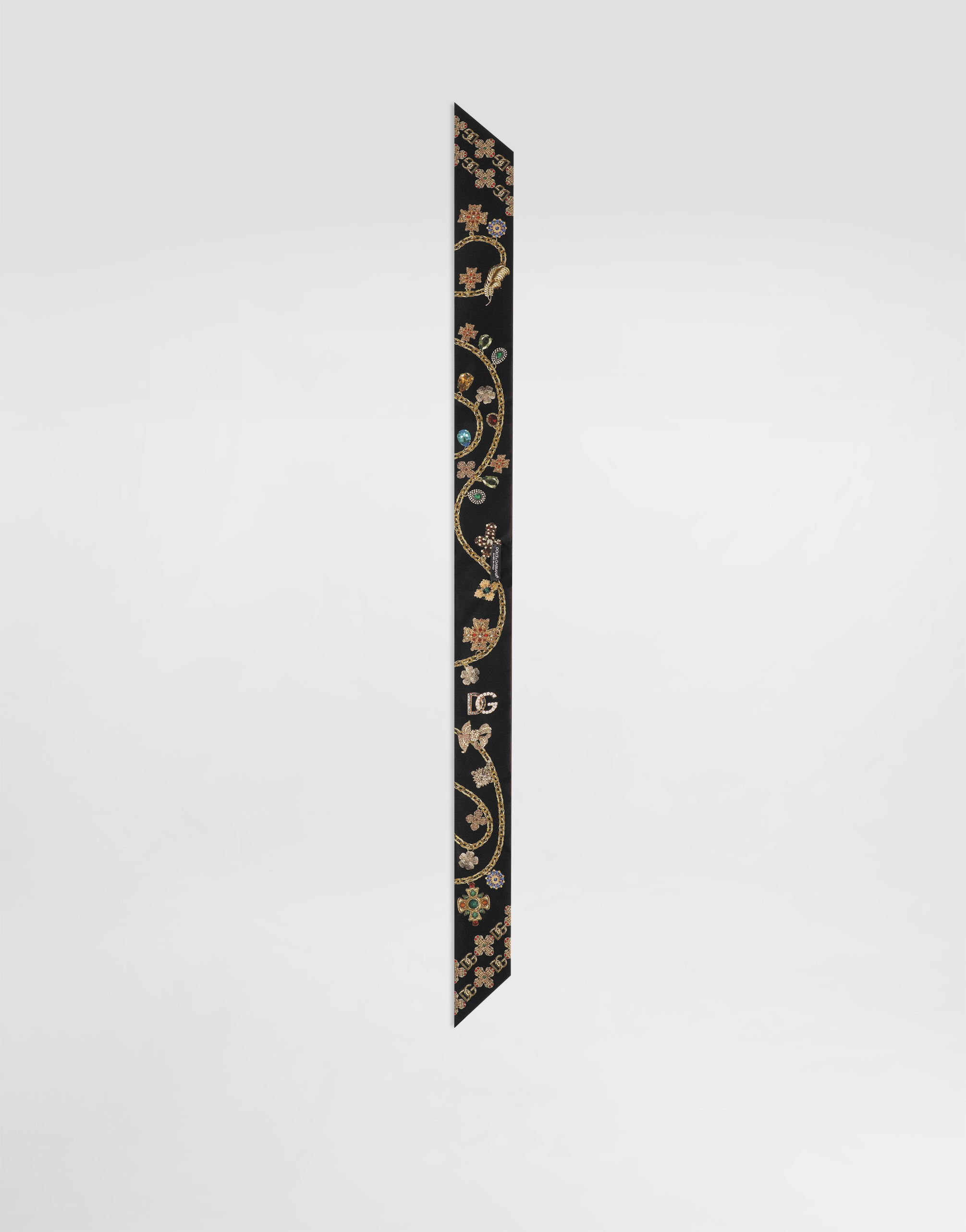 Dolce & Gabbana Silk Twill Bandeau In Multi