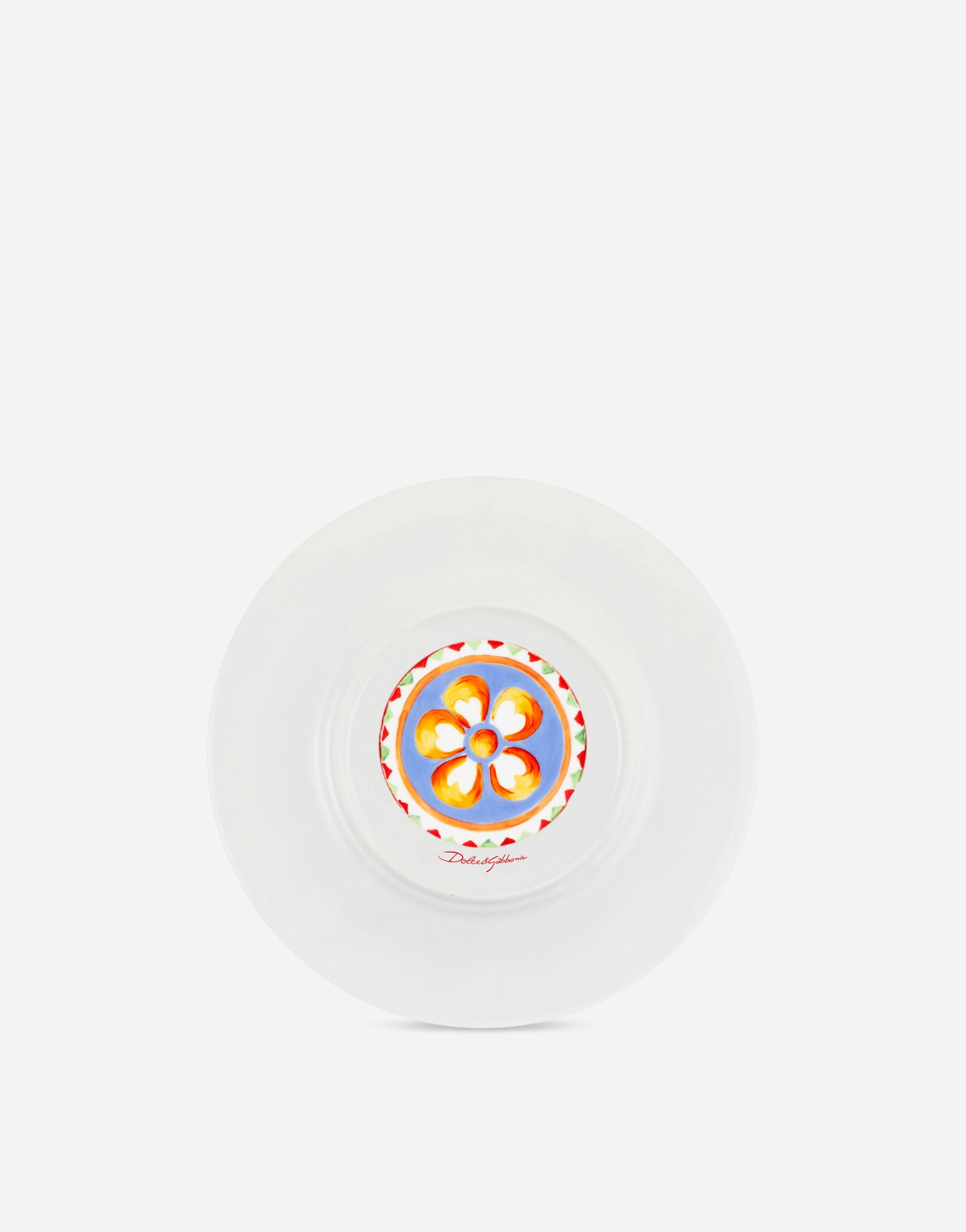 Shop Dolce & Gabbana Set 2 Dessert Plates In Fine Porcelain In Multicolor