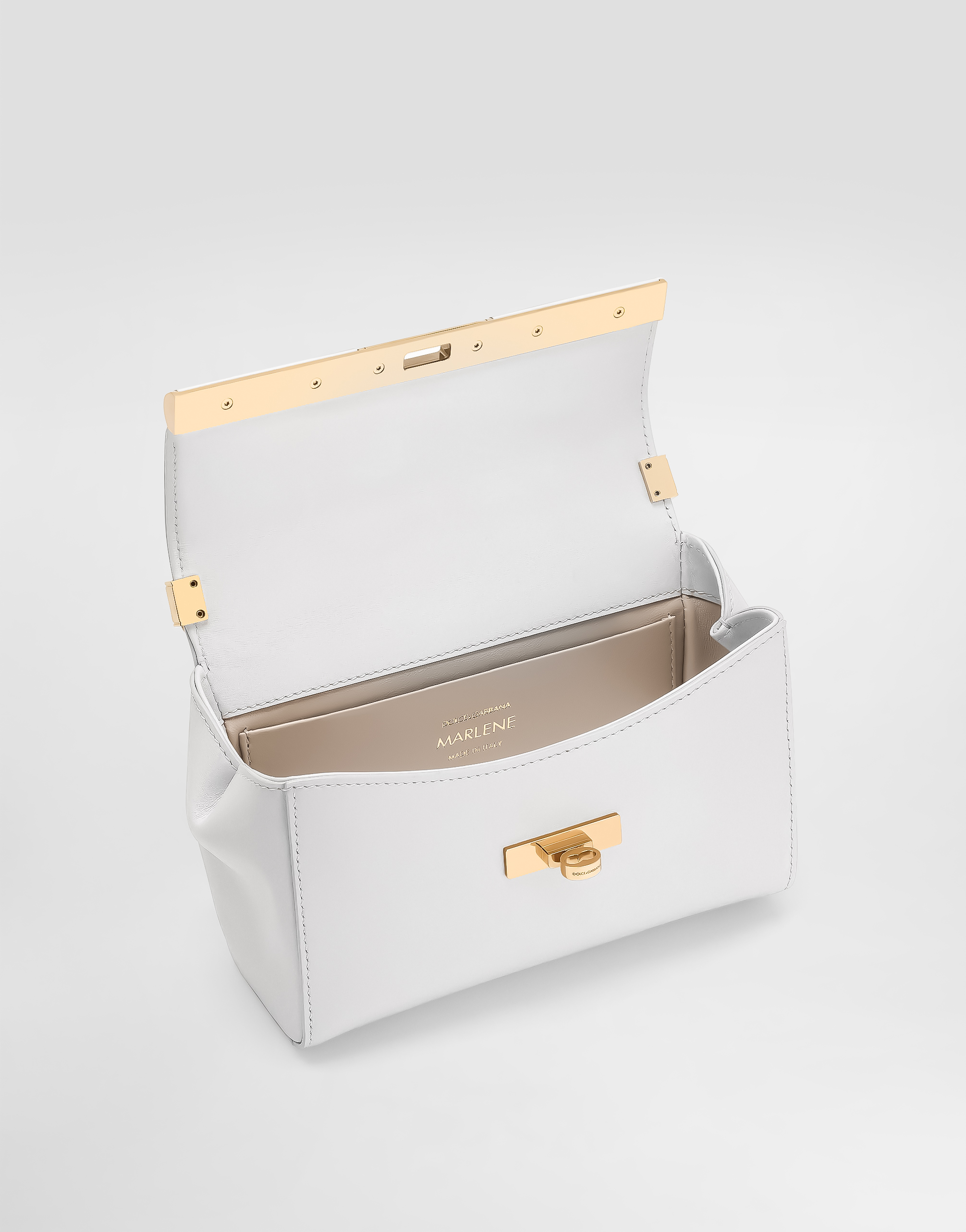 Dolce & Gabbana Mini Marlene City Cross Body Bag In White