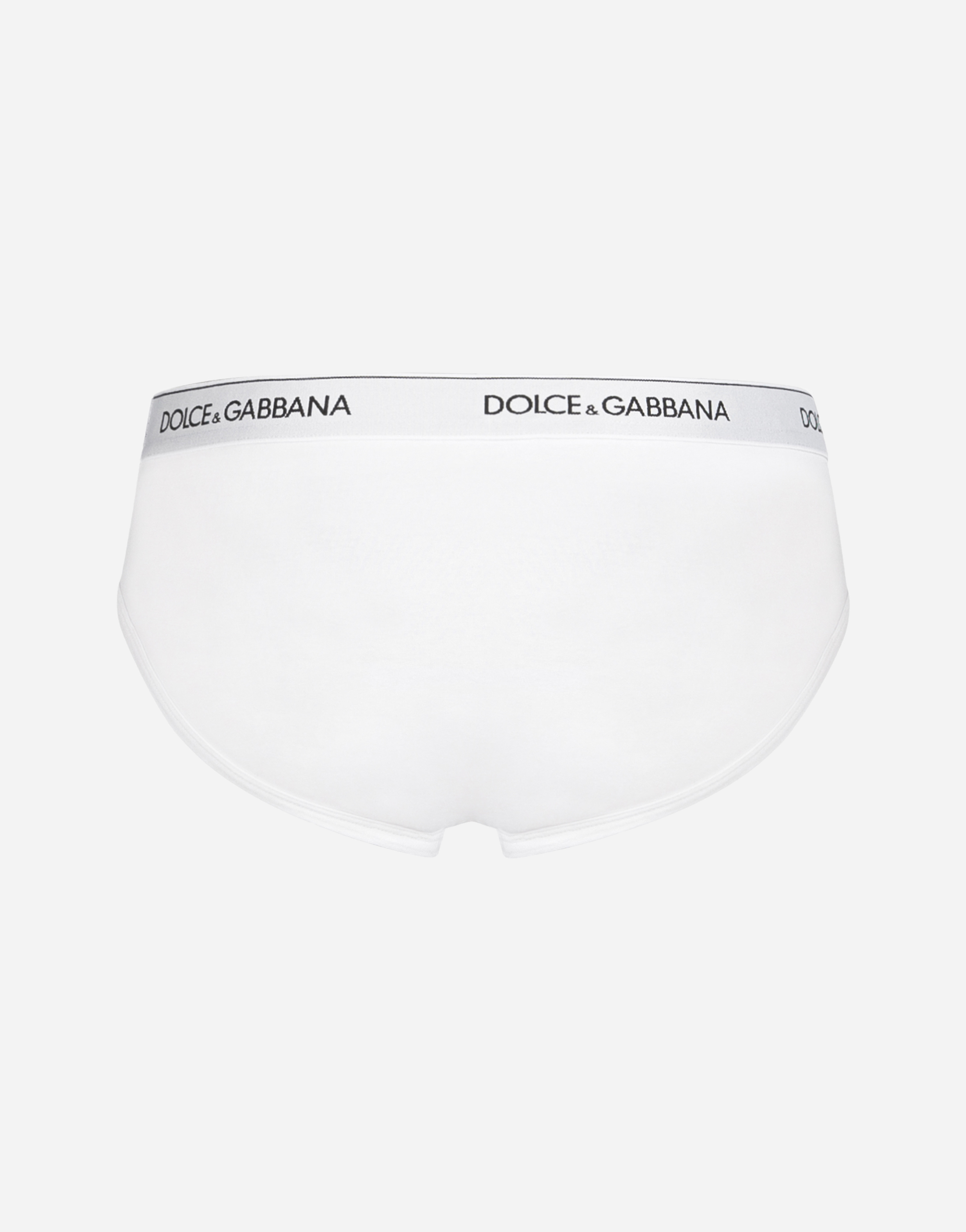 DOLCE & GABBANA BI-PACK MID BRIEFS IN STRETCH COTTON