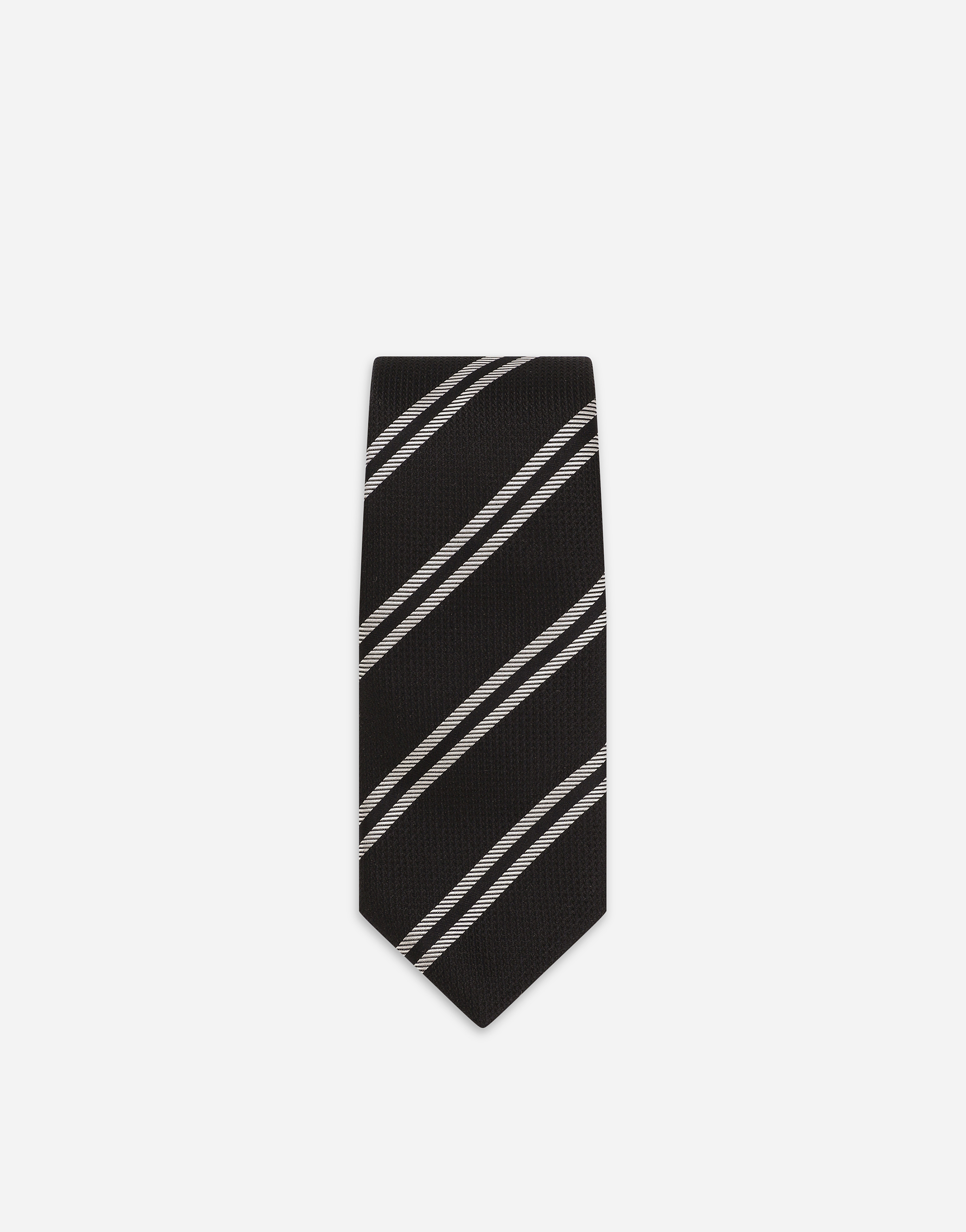 Dolce & Gabbana Krawatte Aus Seidenjacquard Regimentalstreifen - Mann Krawatten Und Einstecktuch Mehrfarbig Onesize 