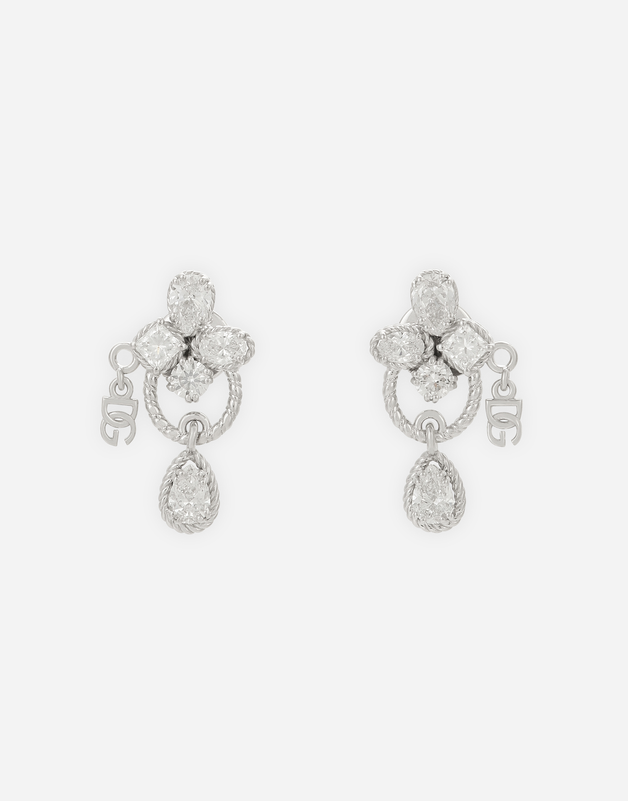 Dolce & Gabbana Easy Diamond Earrings In White Gold 18kt And Diamonds In ホワイト