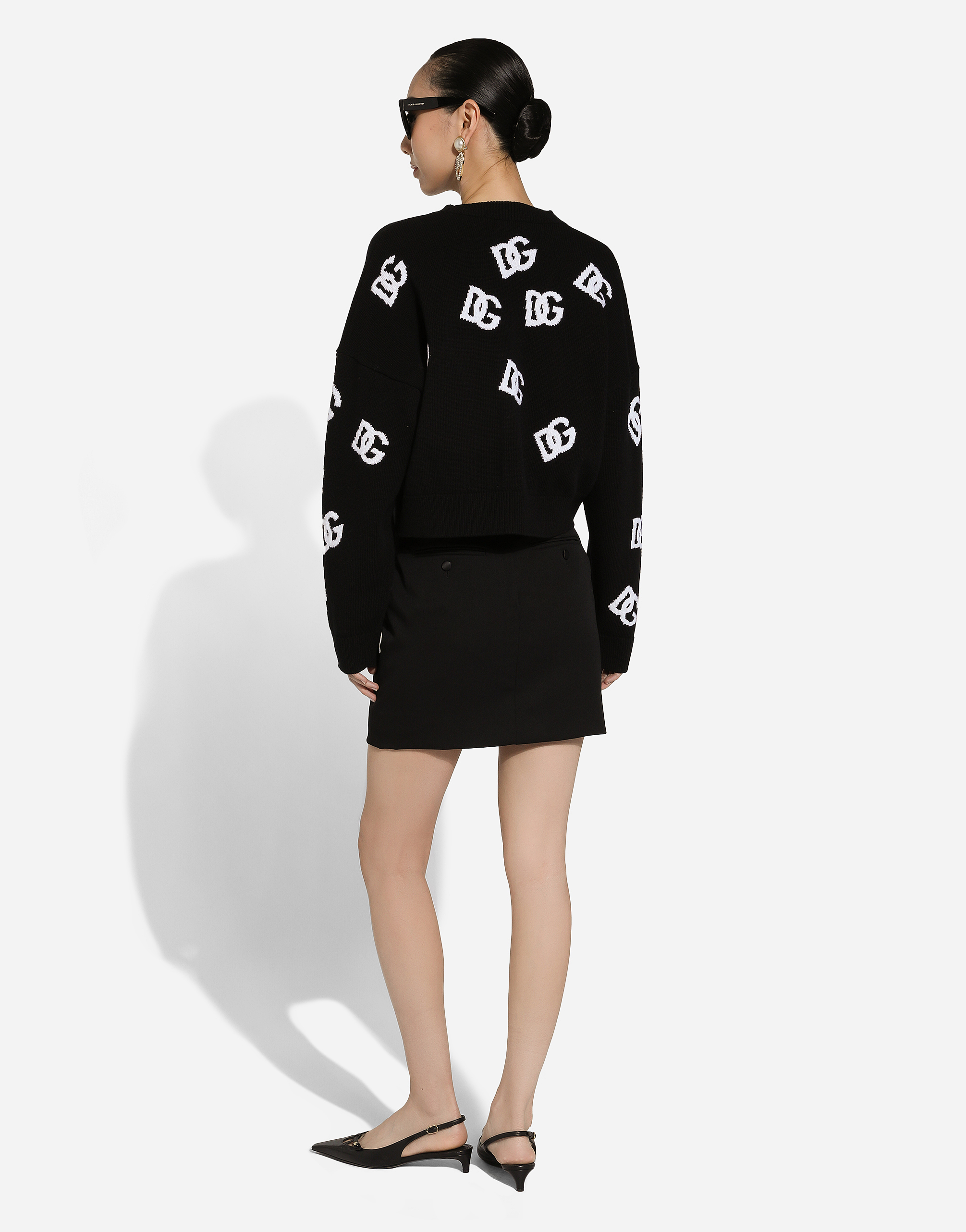 Dolce & Gabbana Logo Embroidered Cardigan In Multicolor