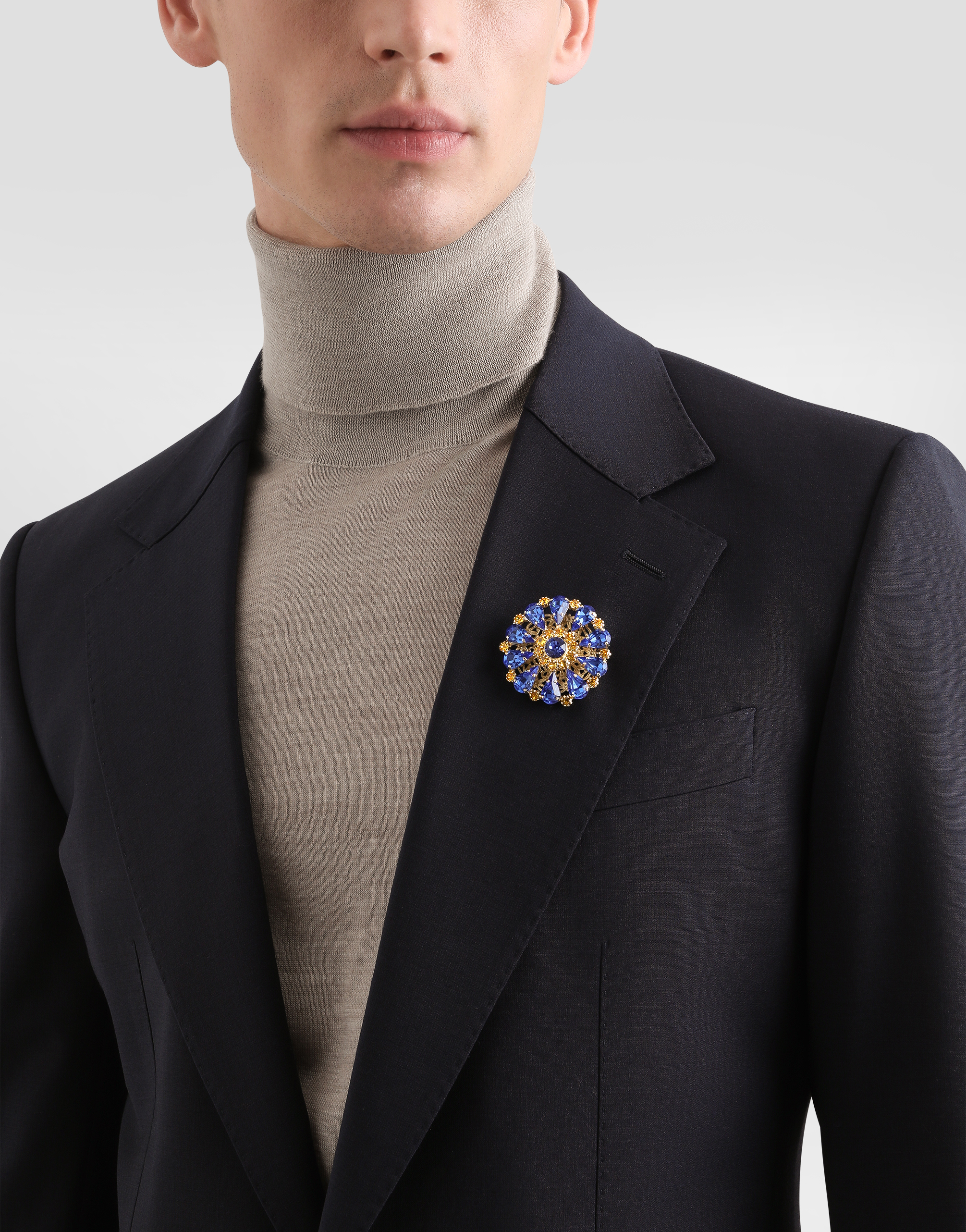 Dolce & Gabbana Brooch With Rhinestones In Multi