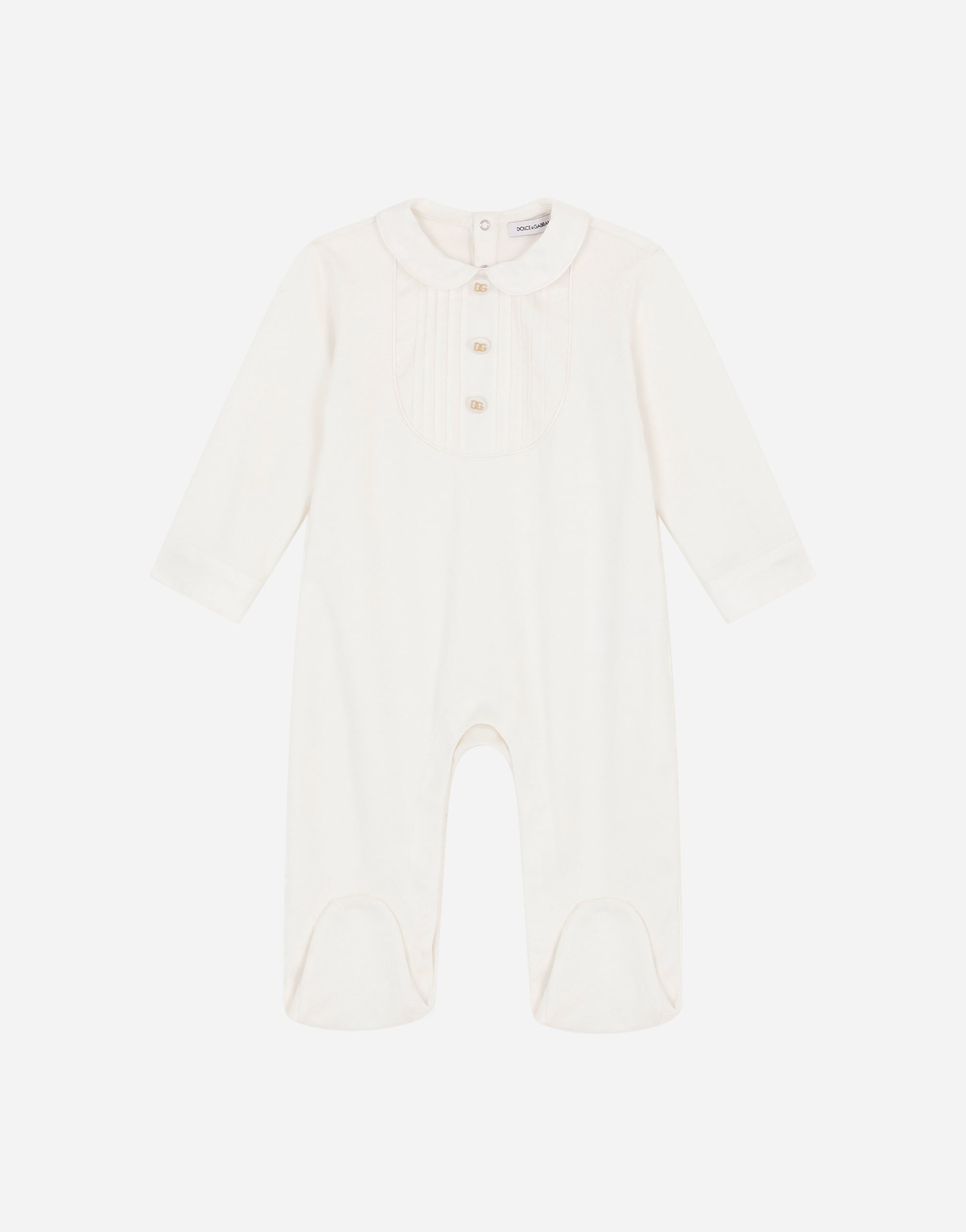  Dolce & Gabbana 3-piece Gift Set In Interlock Jersey And Poplin - Man Gift Sets And Babygrows White Cotton 9/12 Months 