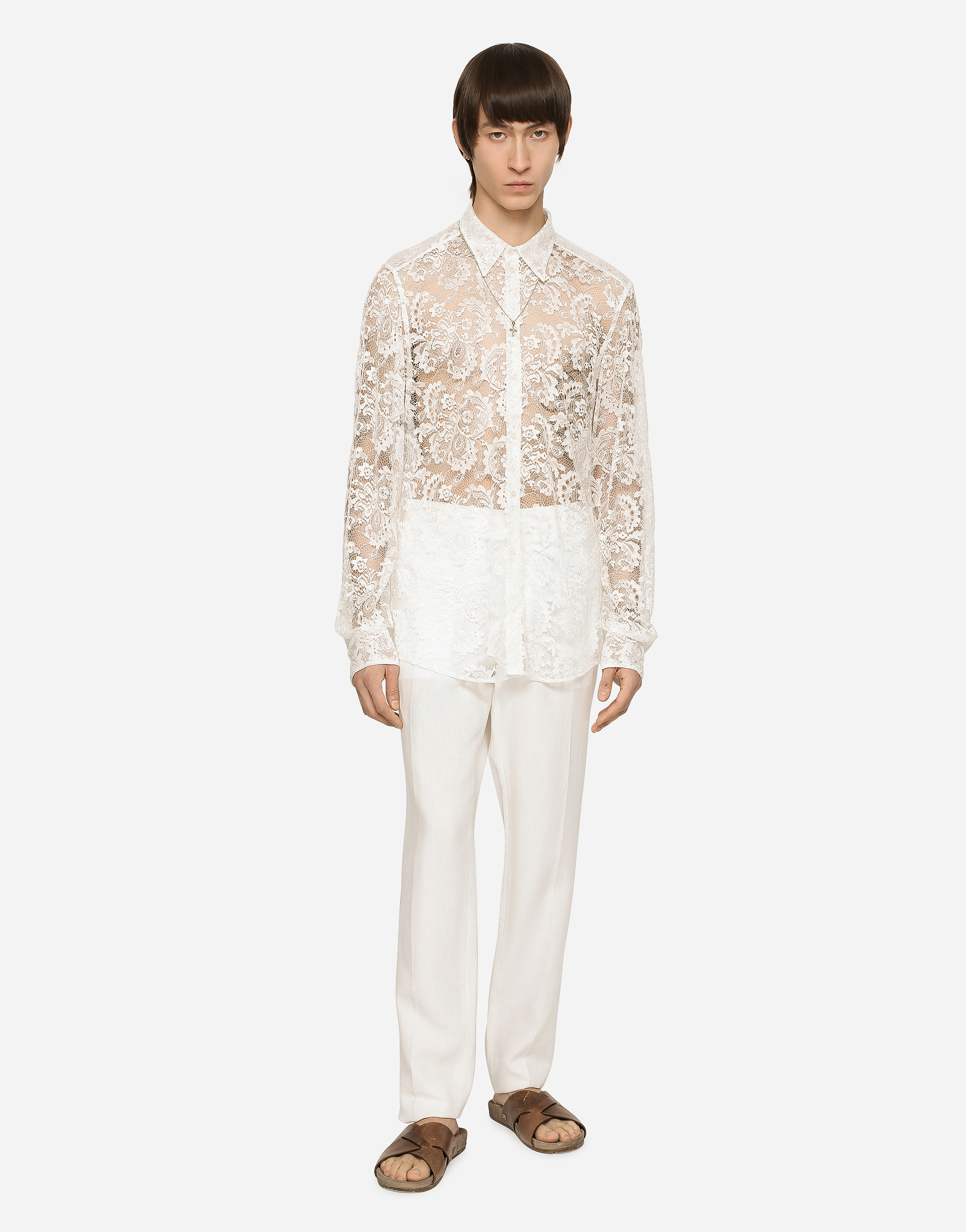 Lace Martini-fit shirt
