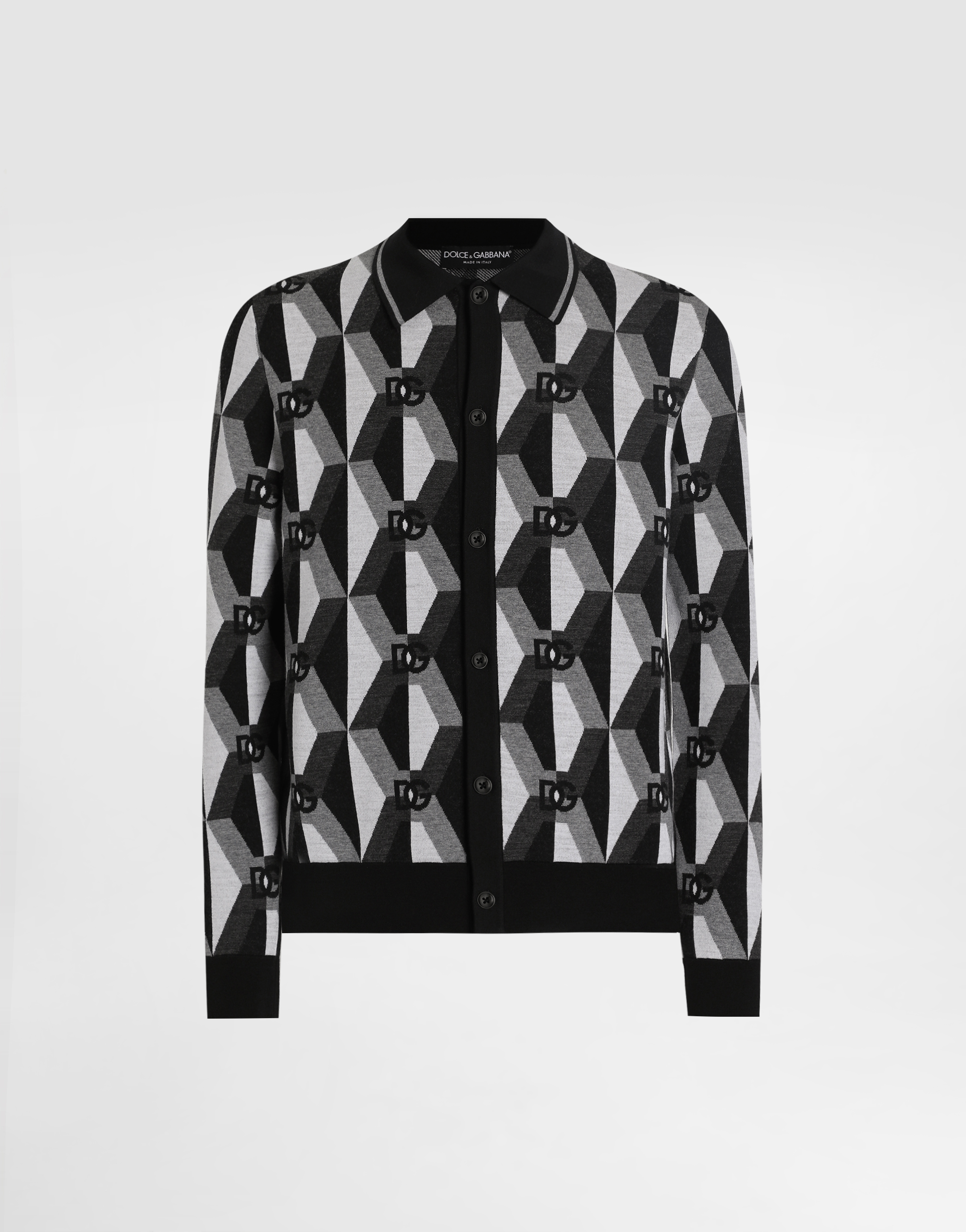 Multicolorのメンズ ウール ジャカード ポロシャツ | Dolce&Gabbana®