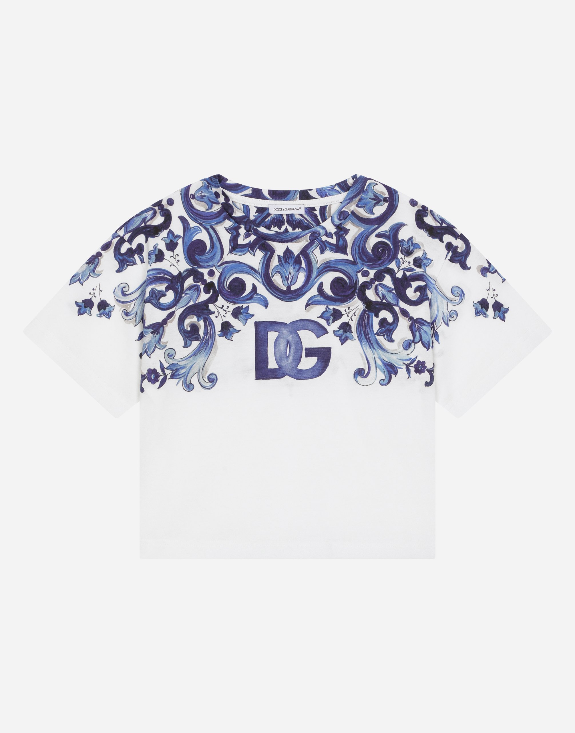 Majolica-print jersey T-shirt