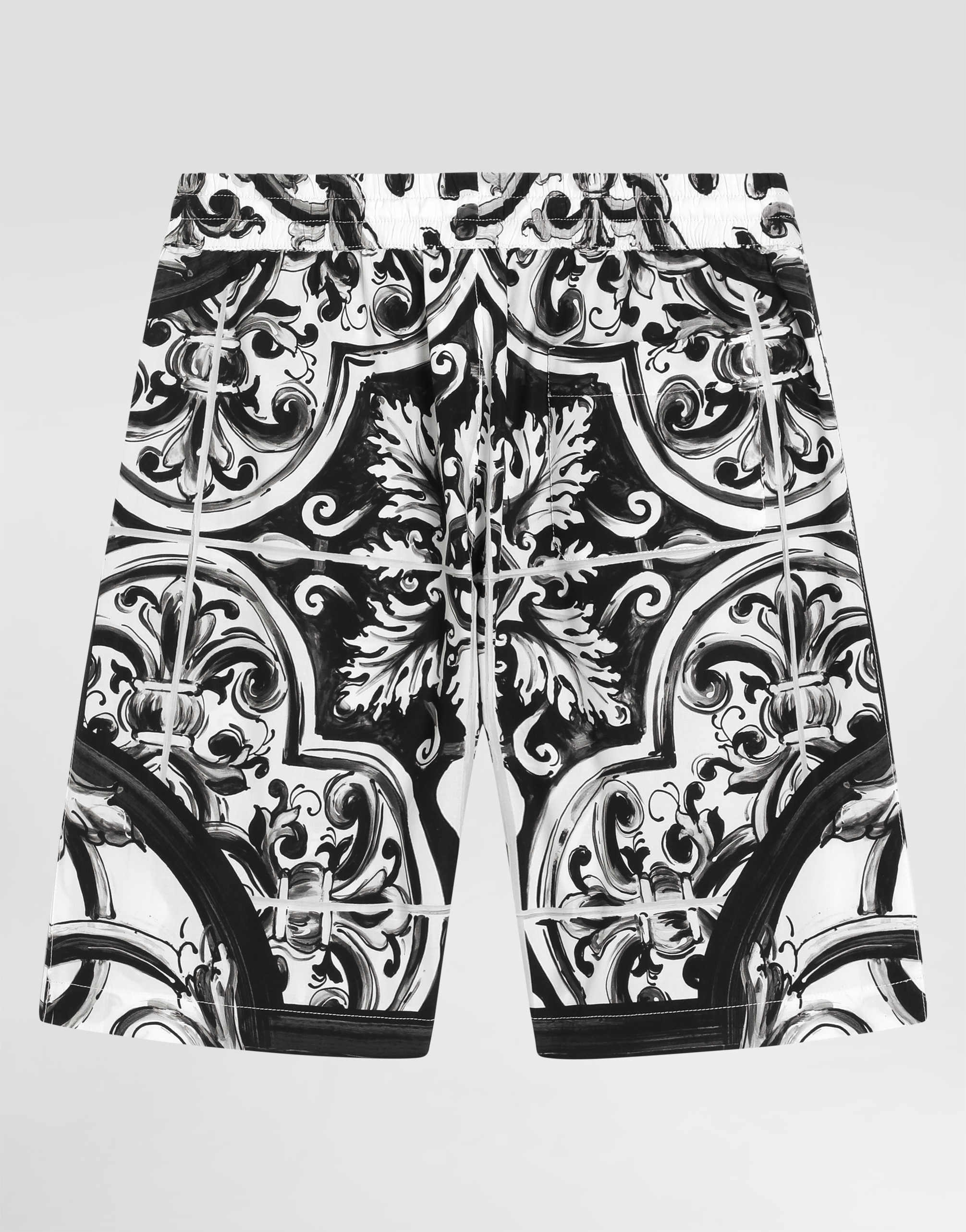 Dolce & Gabbana Majolica-print Cotton Poplin Bermuda Shorts