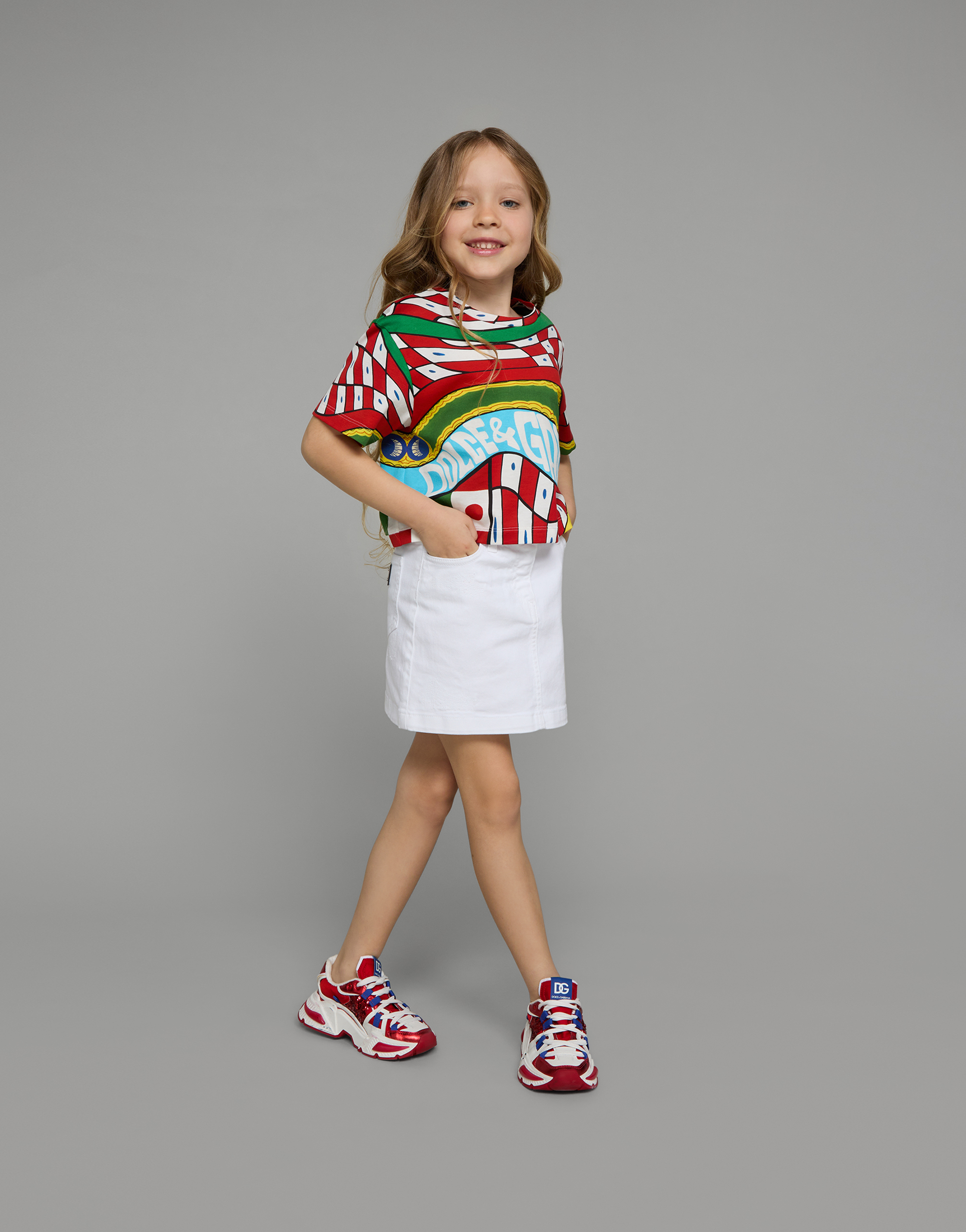 DOLCE & GABBANA SHORT-SLEEVED CARRETTO-PRINT JERSEY T-SHIRT