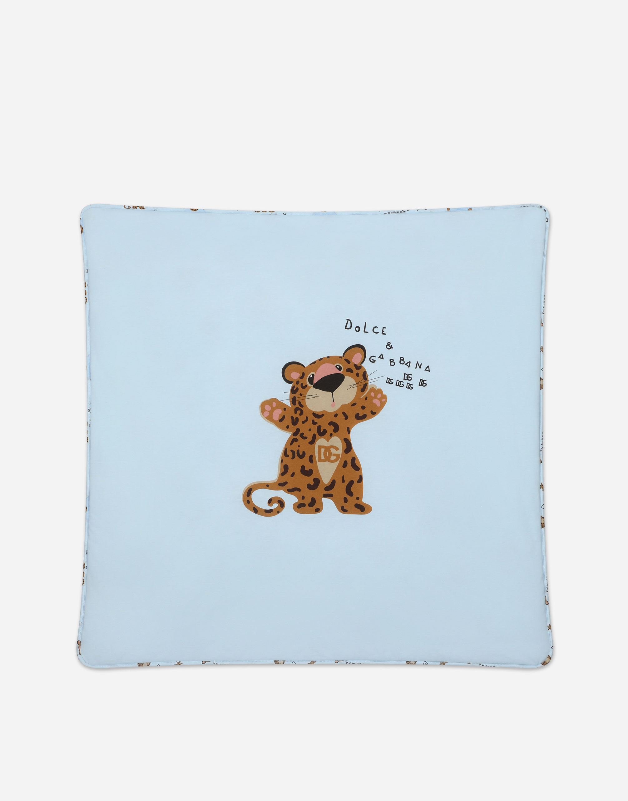 DOLCE & GABBANA BABY LEOPARD-PRINT JERSEY BLANKET