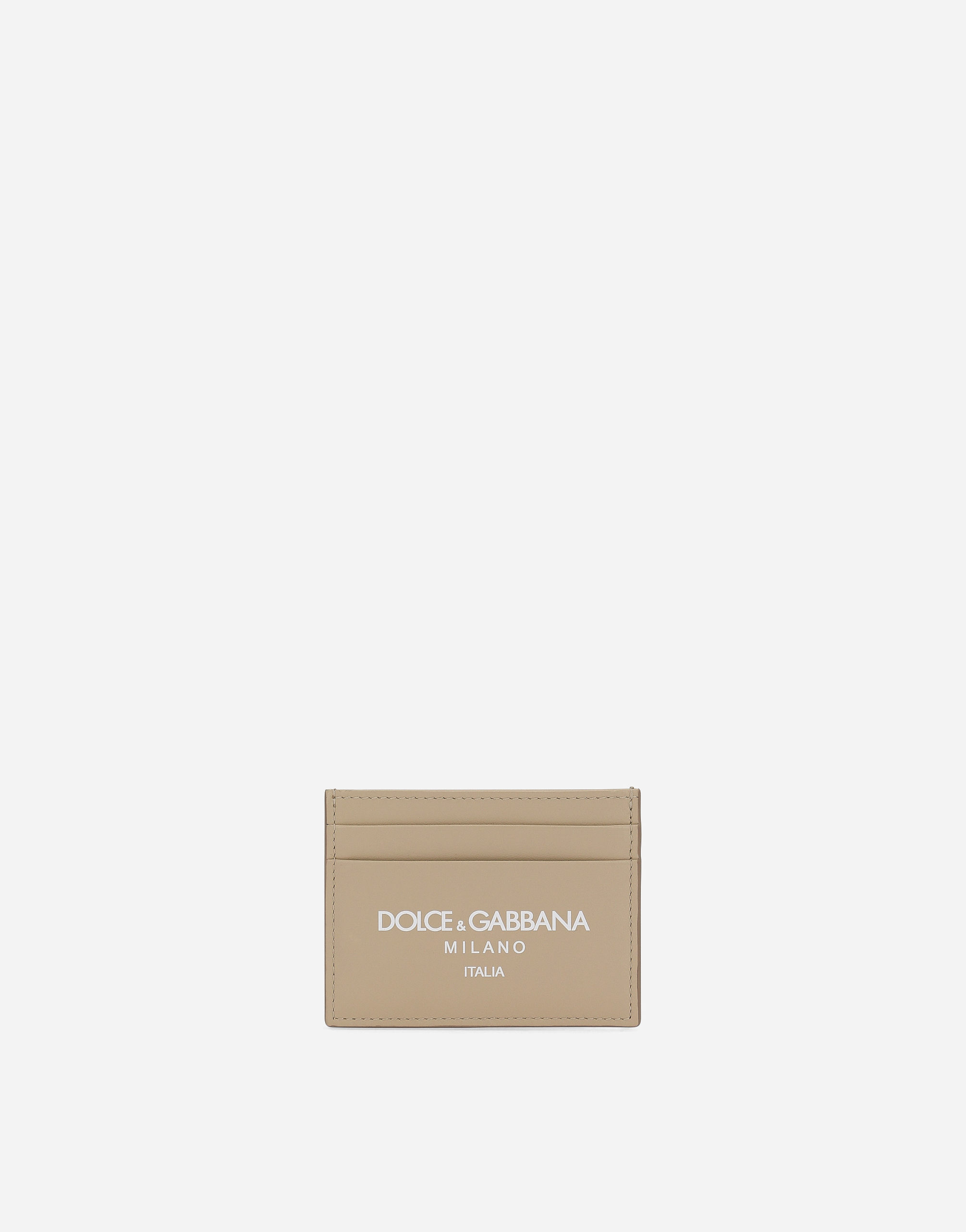 DOLCE & GABBANA CALFSKIN CARD HOLDER WITH LOGO