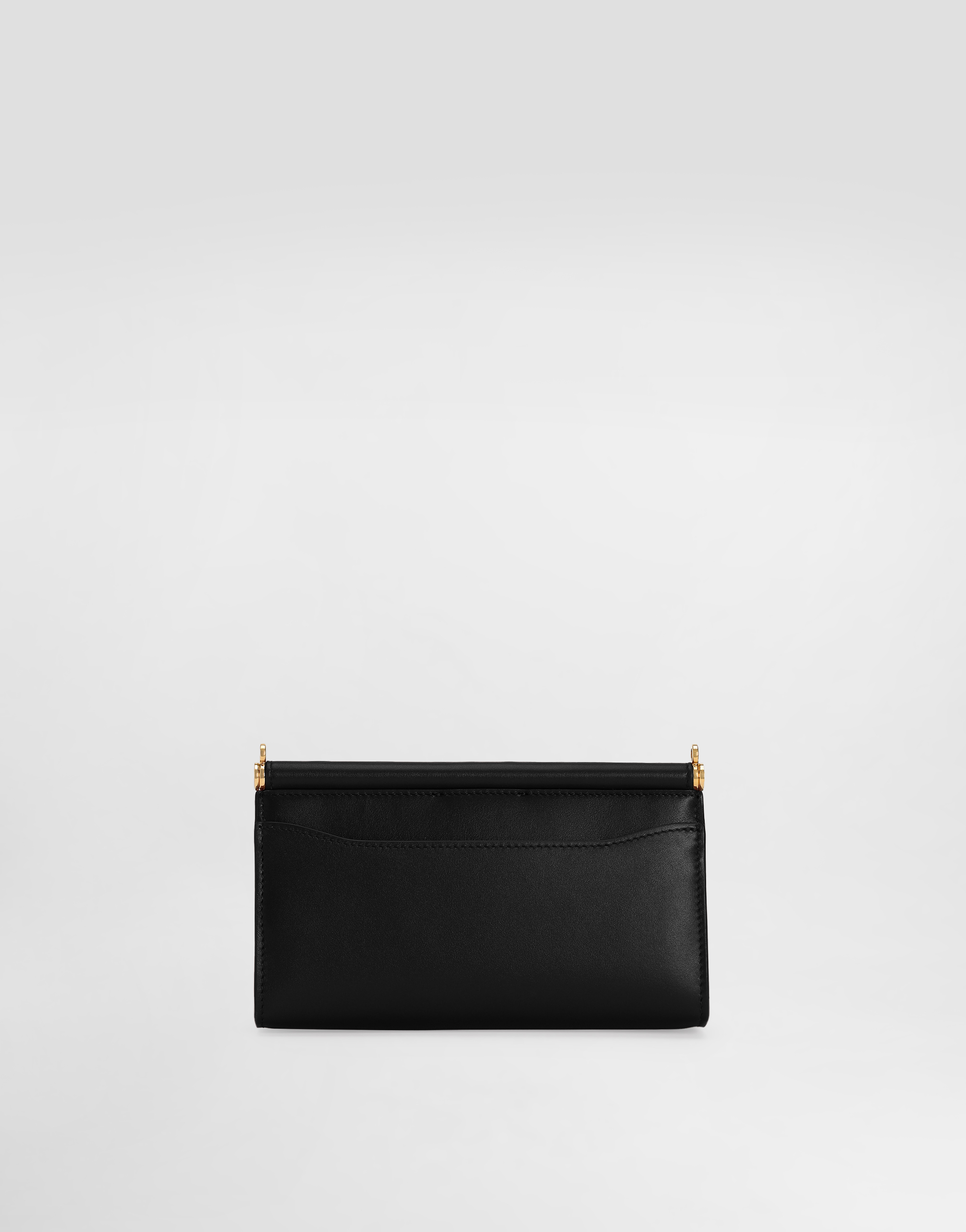 Dolce & Gabbana Plongé Calfskin Phone Bag In Black