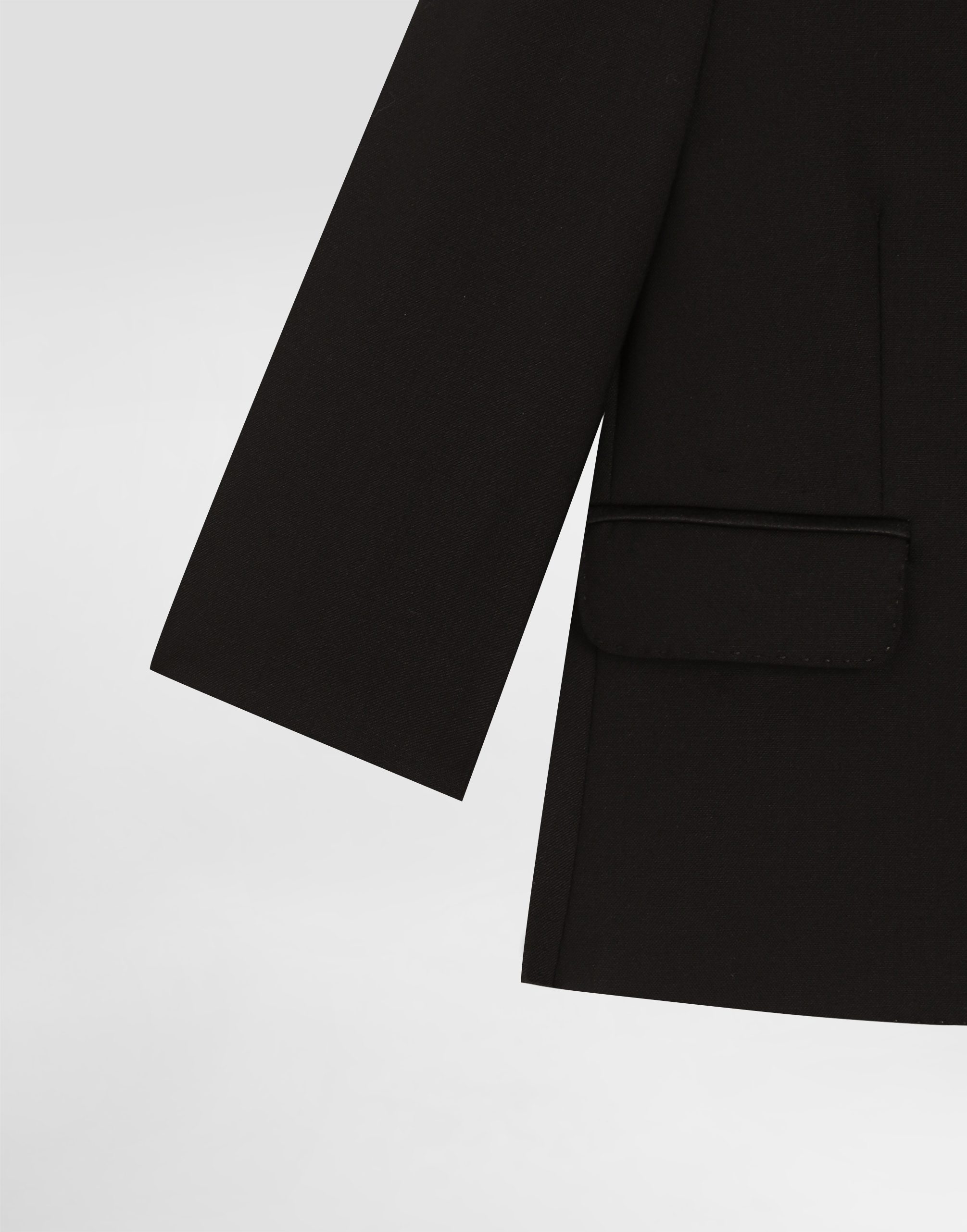 Wool canvas suit