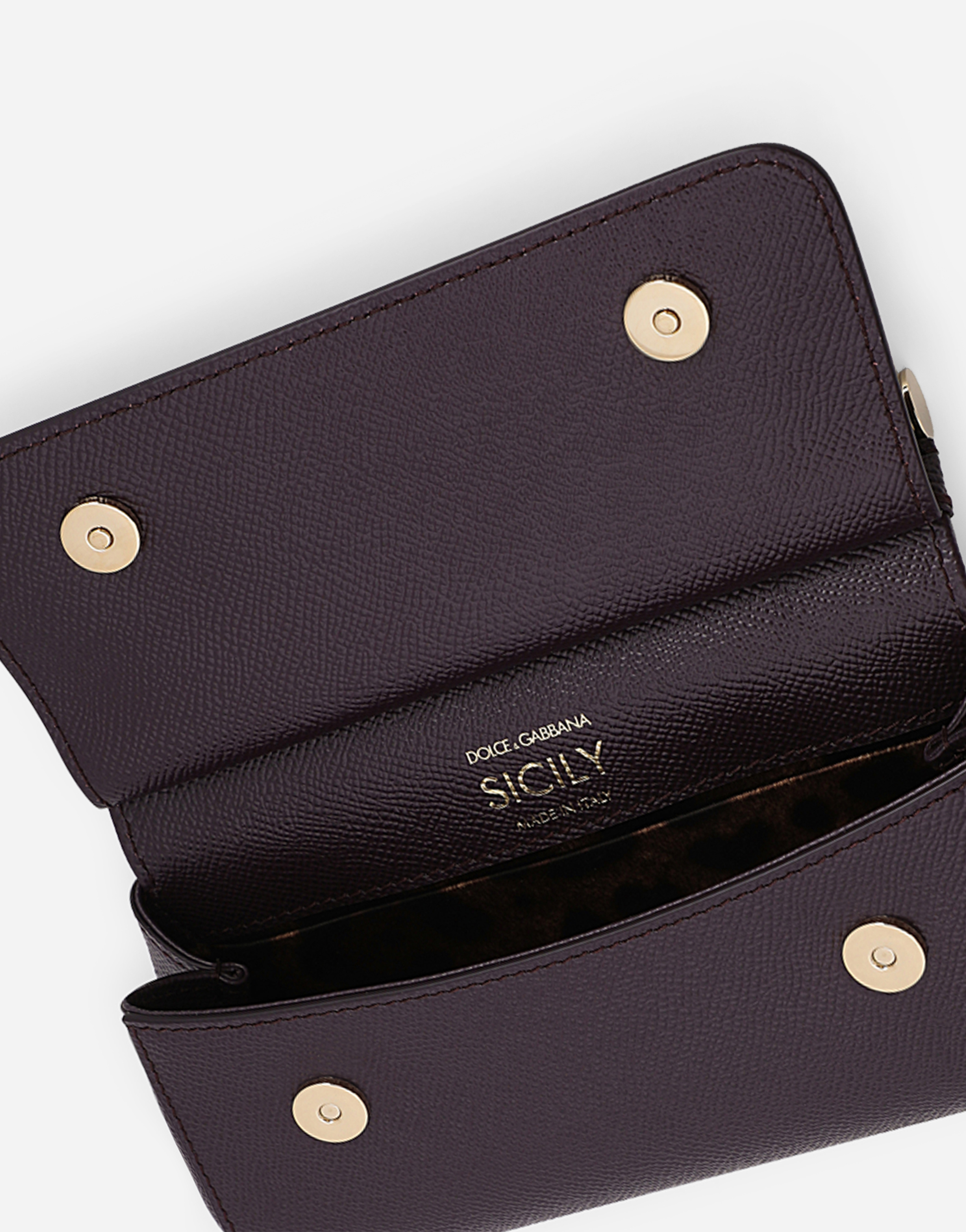Dolce & Gabbana Small Sicily Handbag In Purple