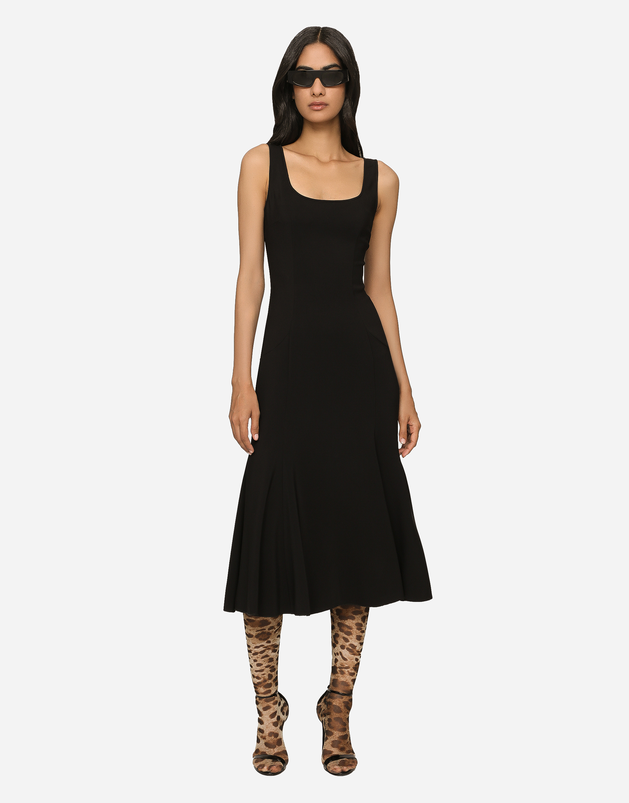 DOLCE & GABBANA CALF-LENGTH CADY DRESS