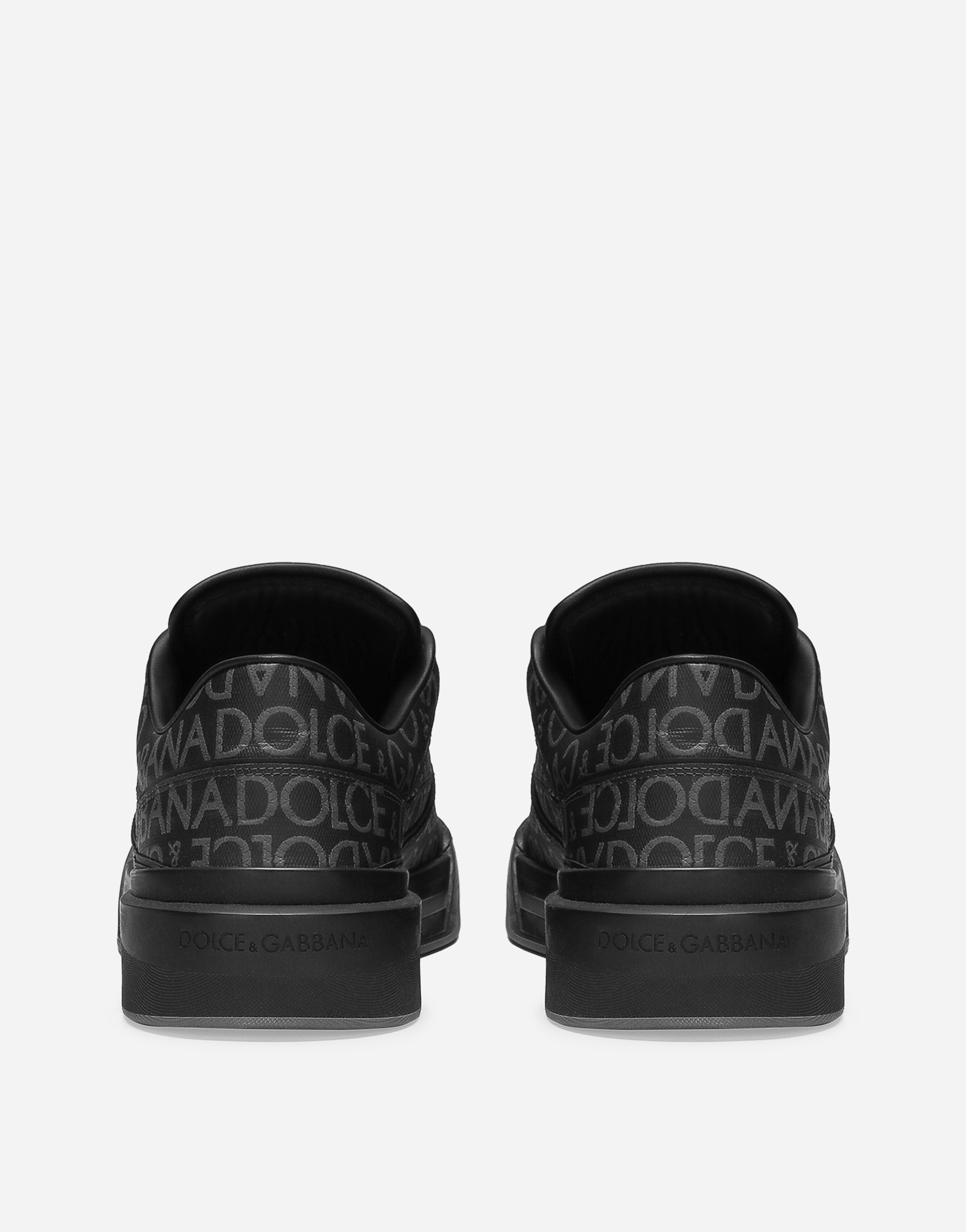 DOLCE & GABBANA COATED JACQUARD NEW ROMA SNEAKERS