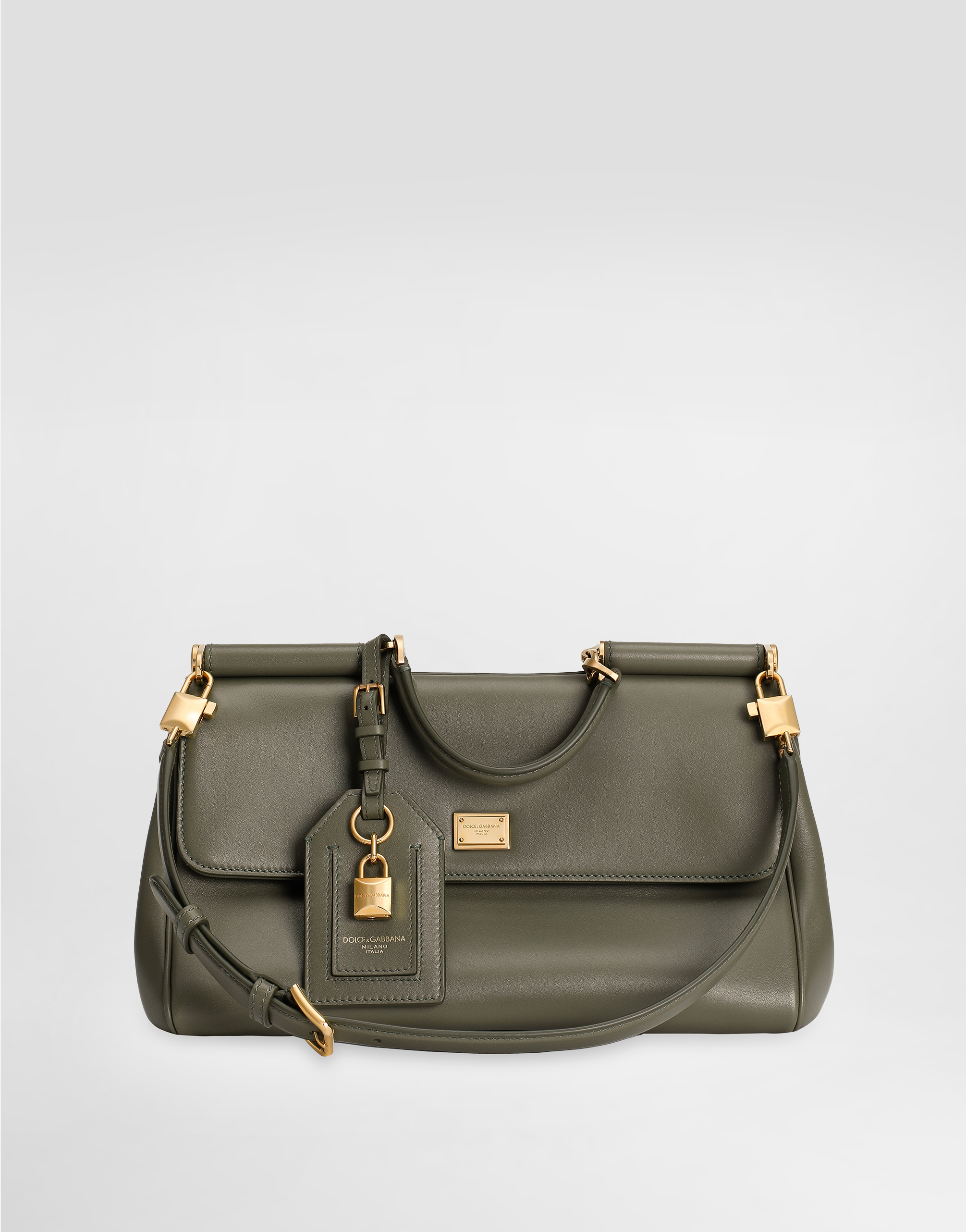 ドルガバＤ＆Ｇハンドバッグ Medium My Sicily handbag in plongé calfskin in Green for Women