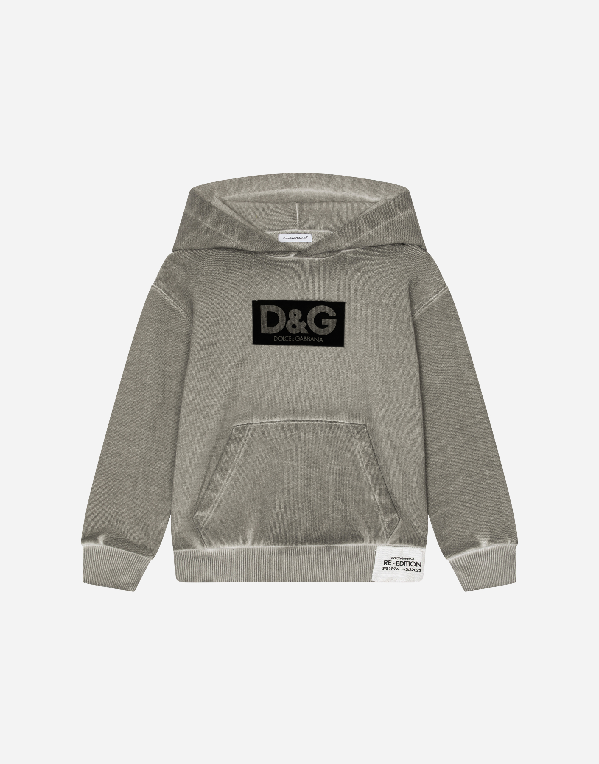 DOLCE & GABBANA JERSEY HOODIE WITH D&G LOGO