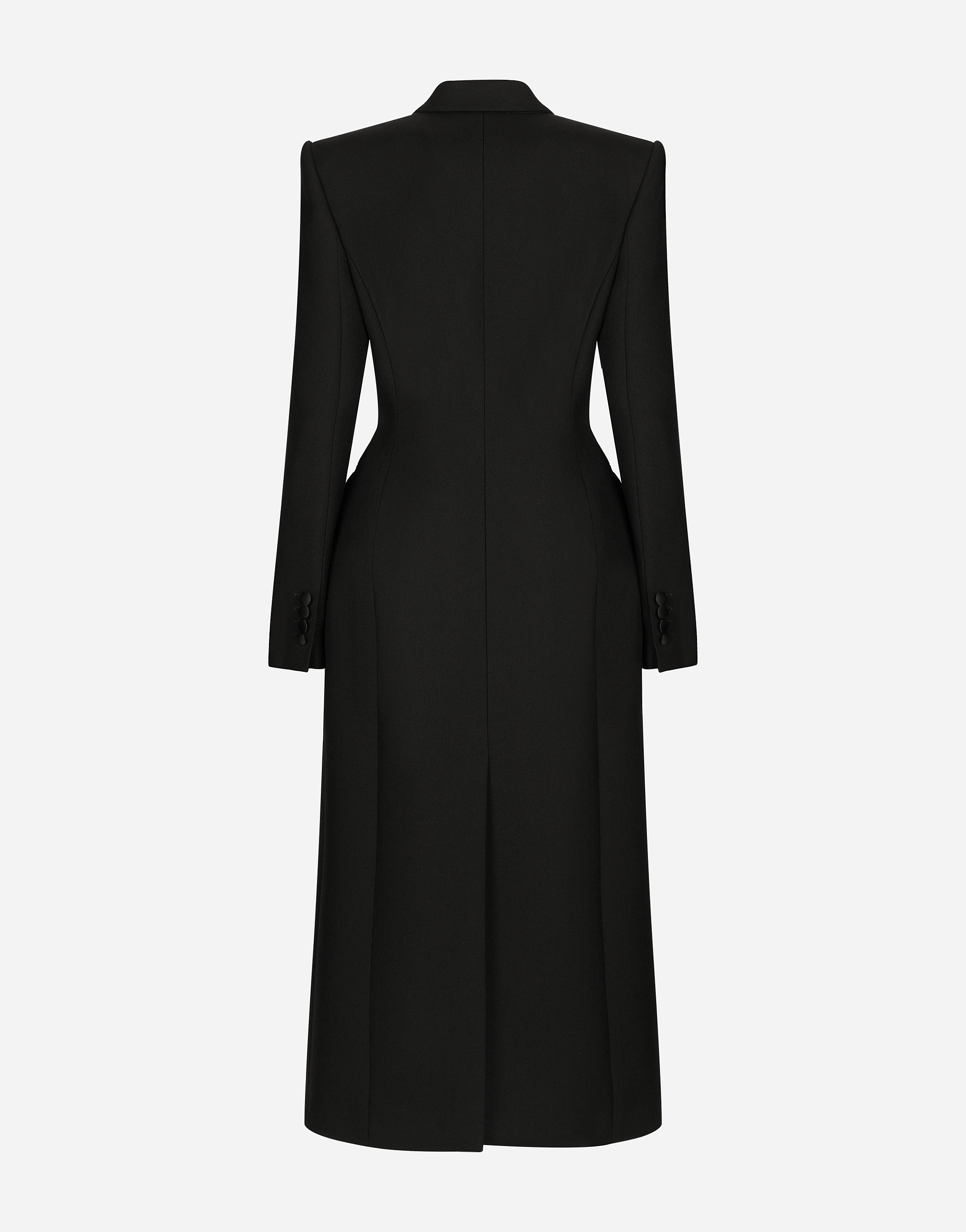 Dolce & Gabbana Wool Gabardine Double-breasted Coat - Women's - Silk/virgin Wool In Black