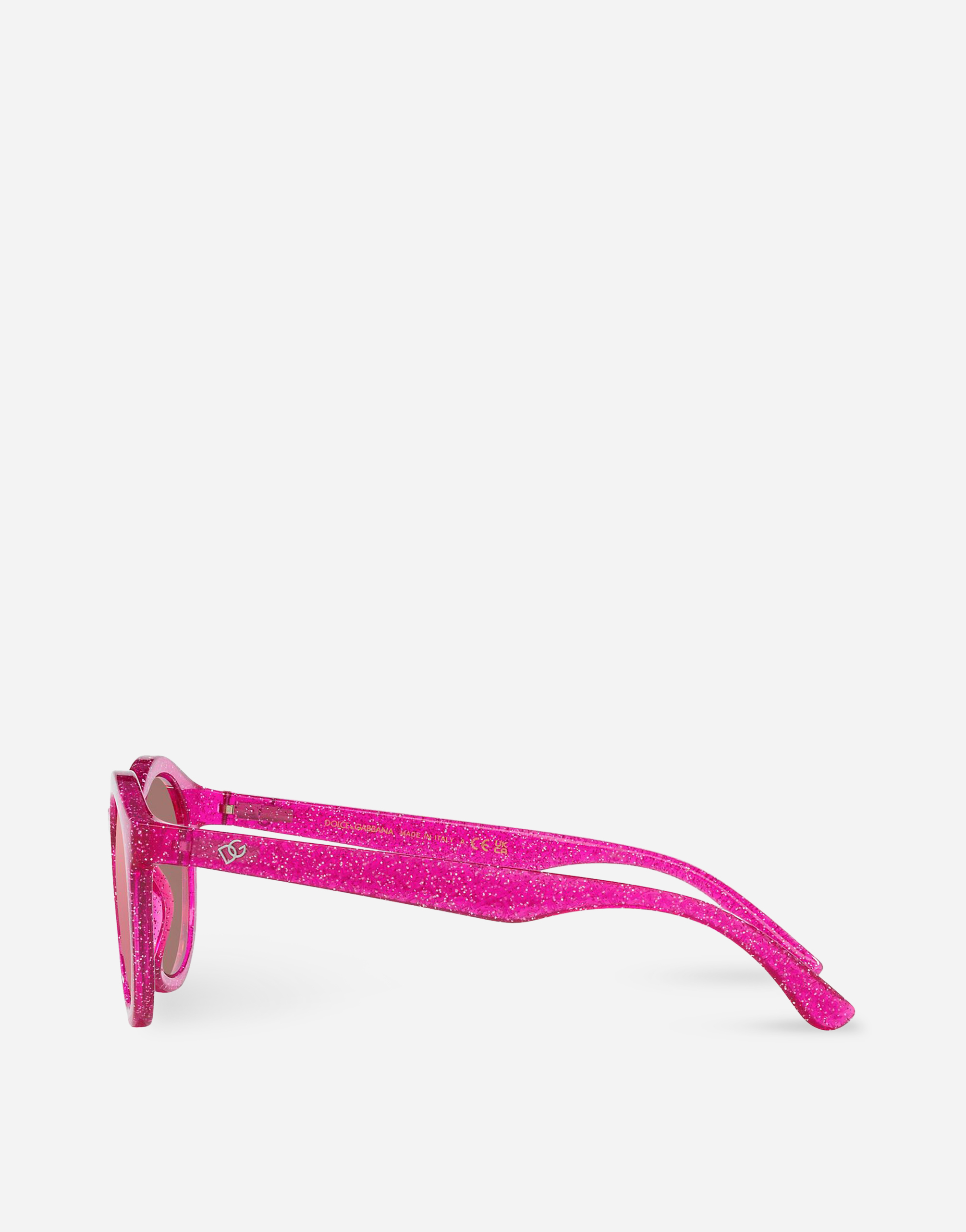 Shop Dolce & Gabbana New Pattern Sunglasses In Pink