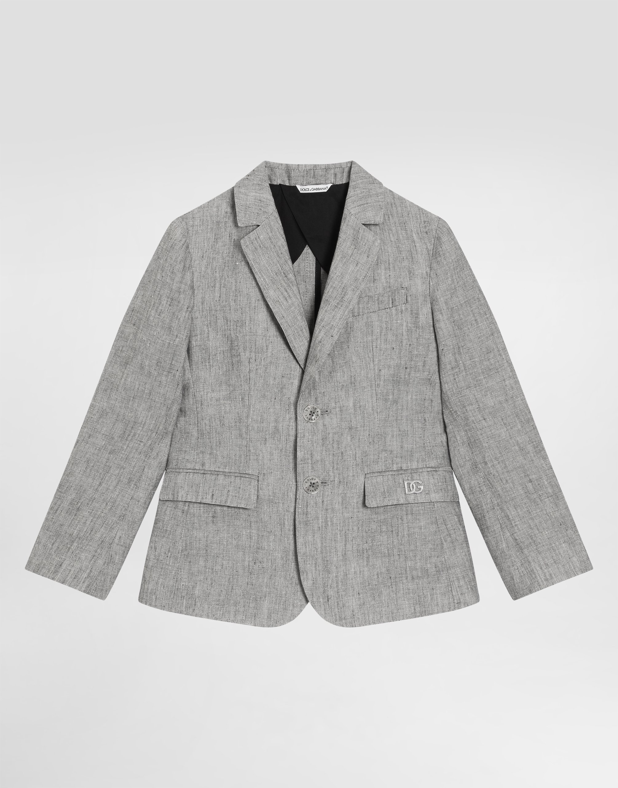 Single-breasted linen jacket