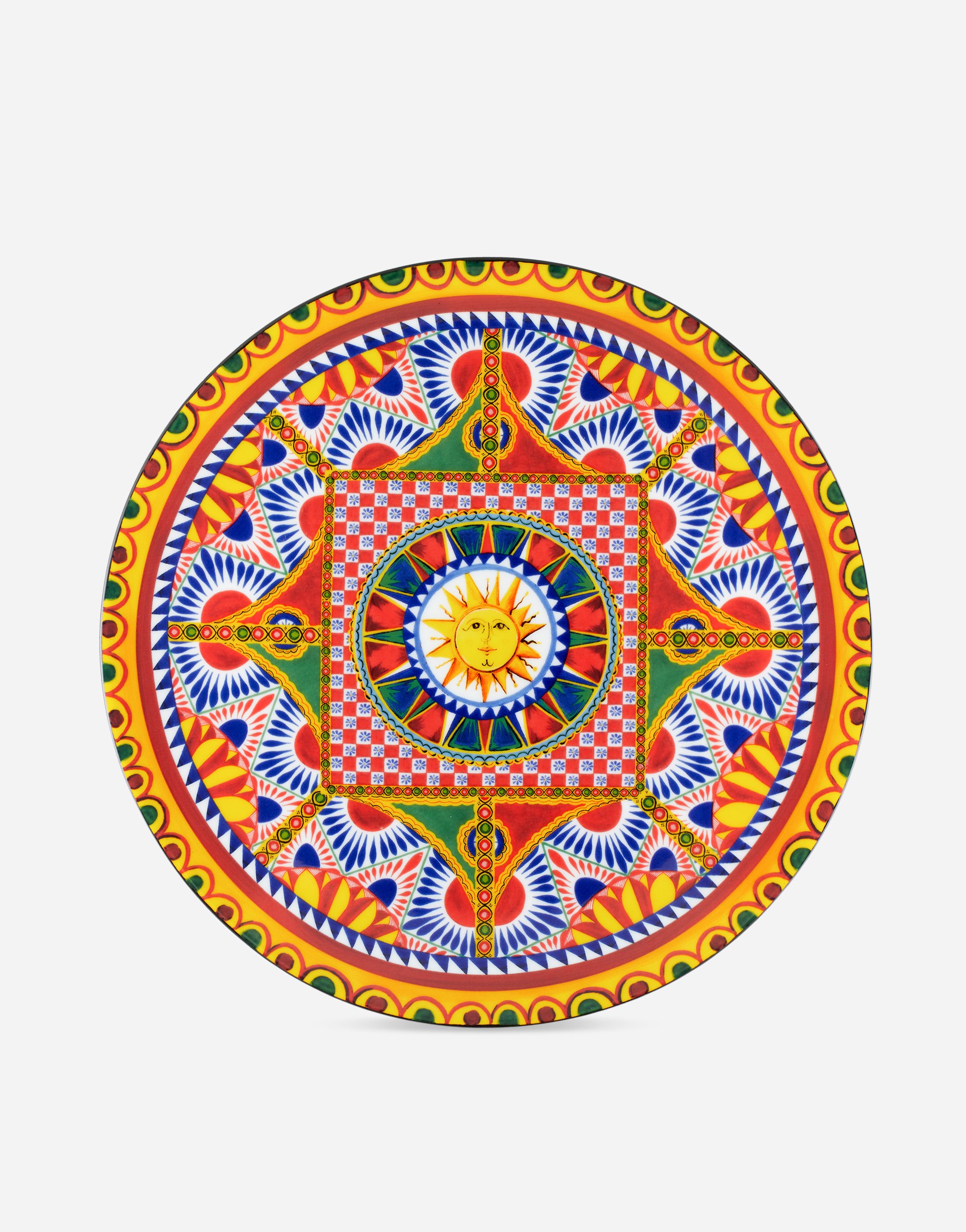 Dolce & Gabbana Porcelain Charger Plate In Multicolor