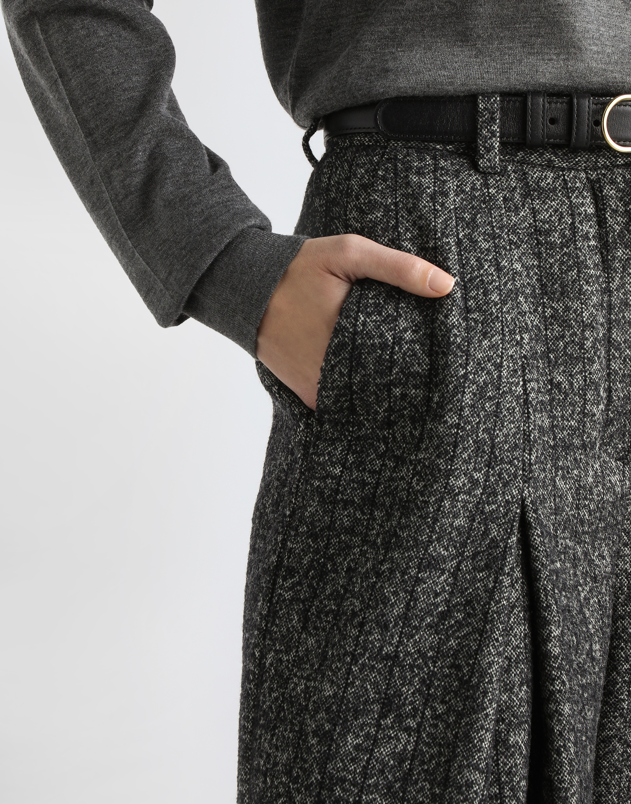 Striped wool trousers