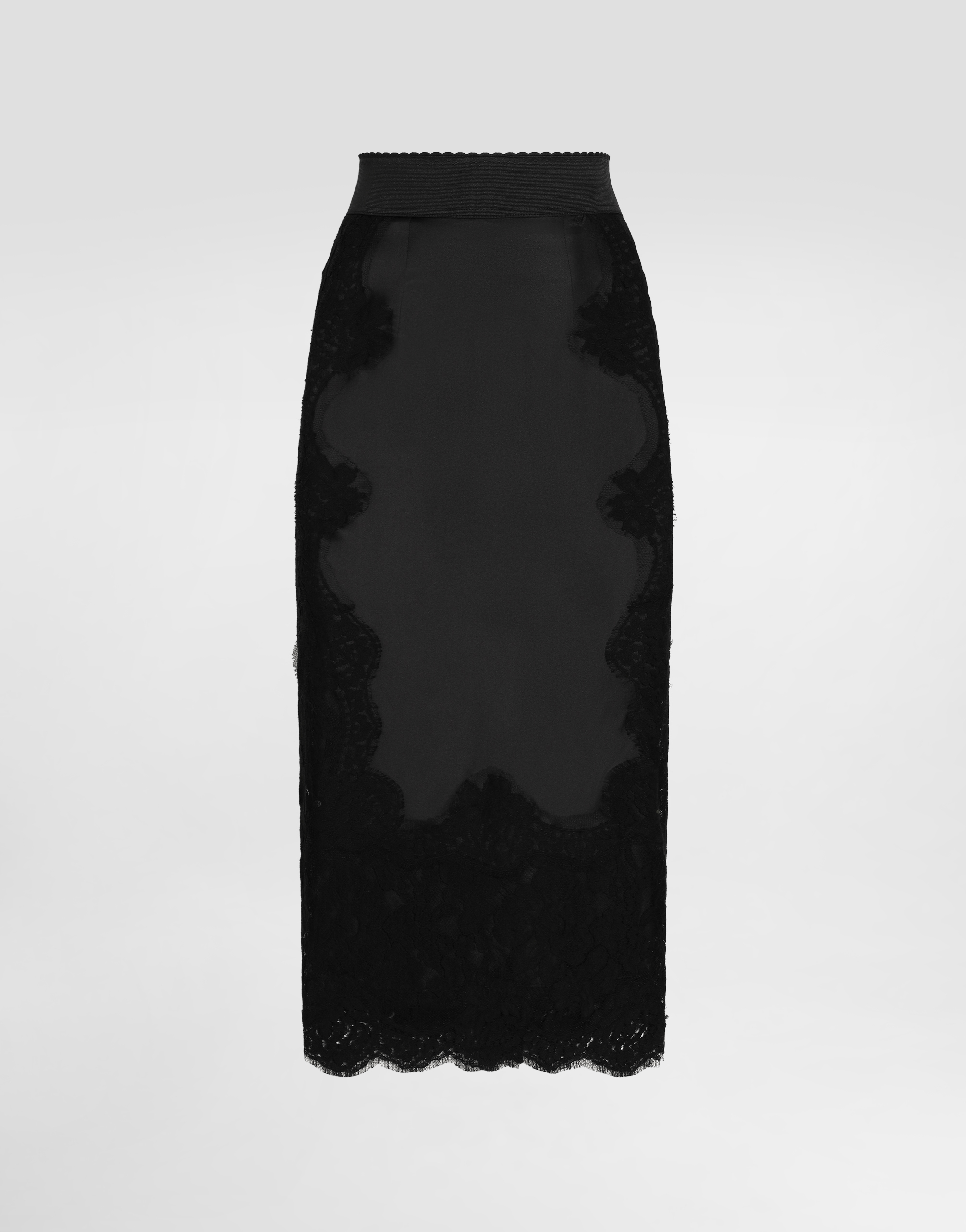 Satin midi skirt