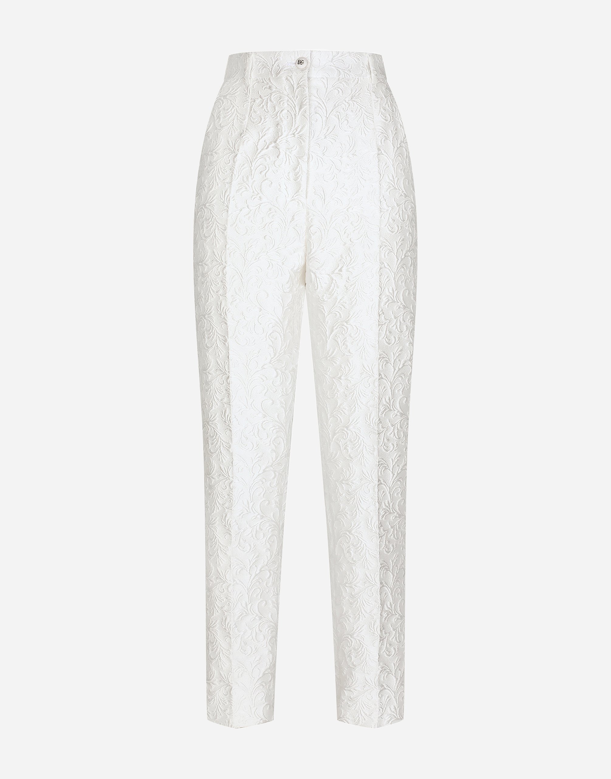 Dolce & Gabbana Brocade Pants - Woman Pants And Shorts White Fabric