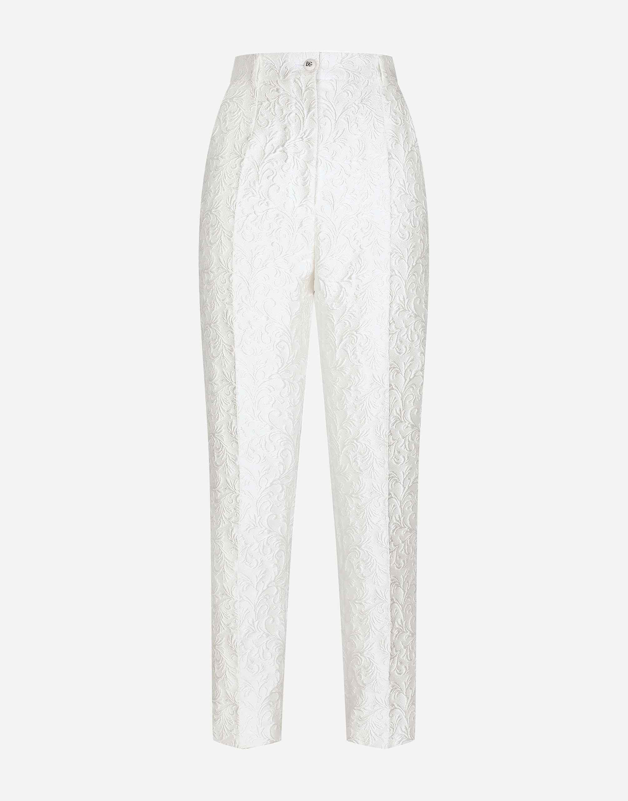 Dolce & Gabbana Brocade Pants In White