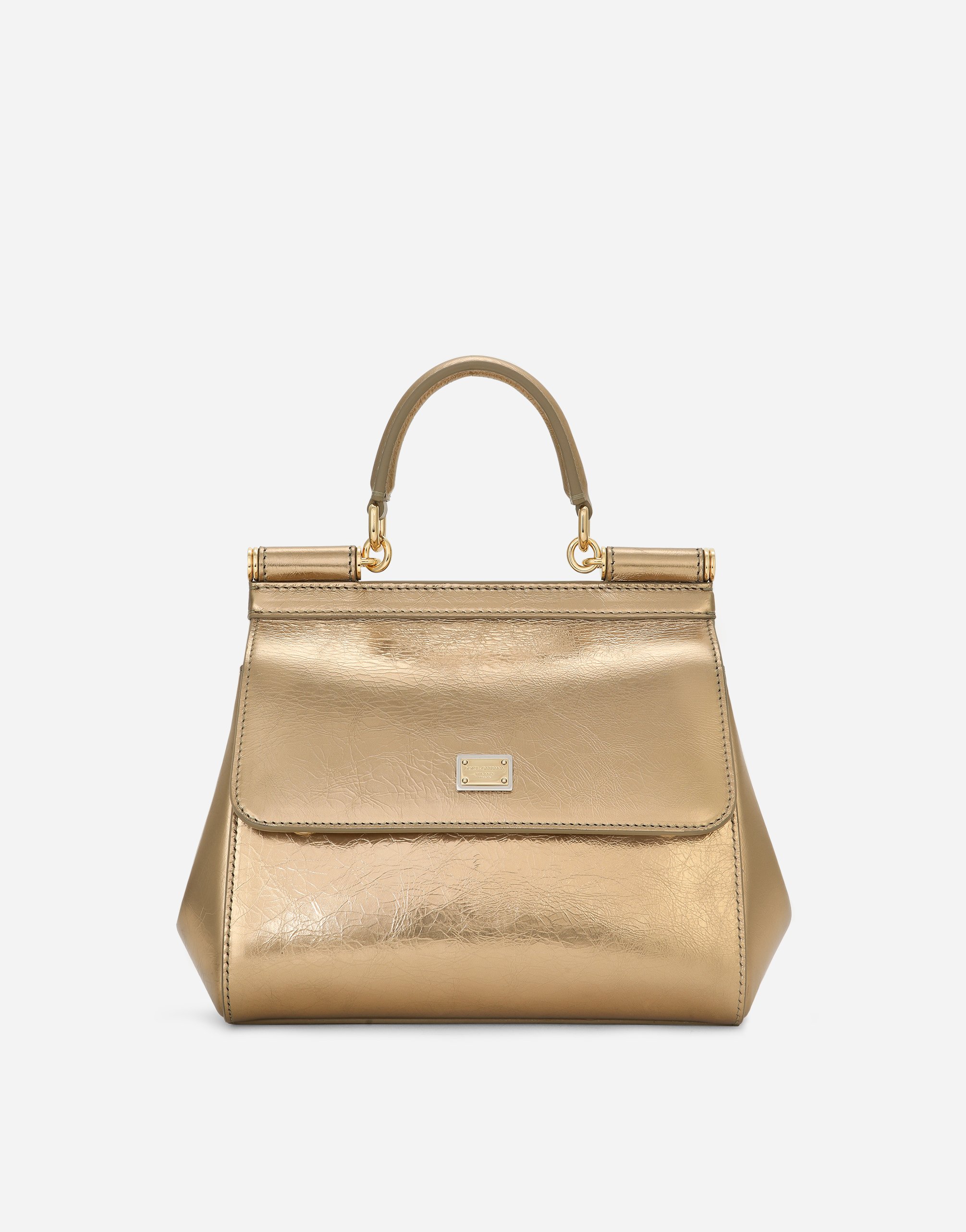 Dolce & Gabbana Medium Sicily Handbag In Gold
