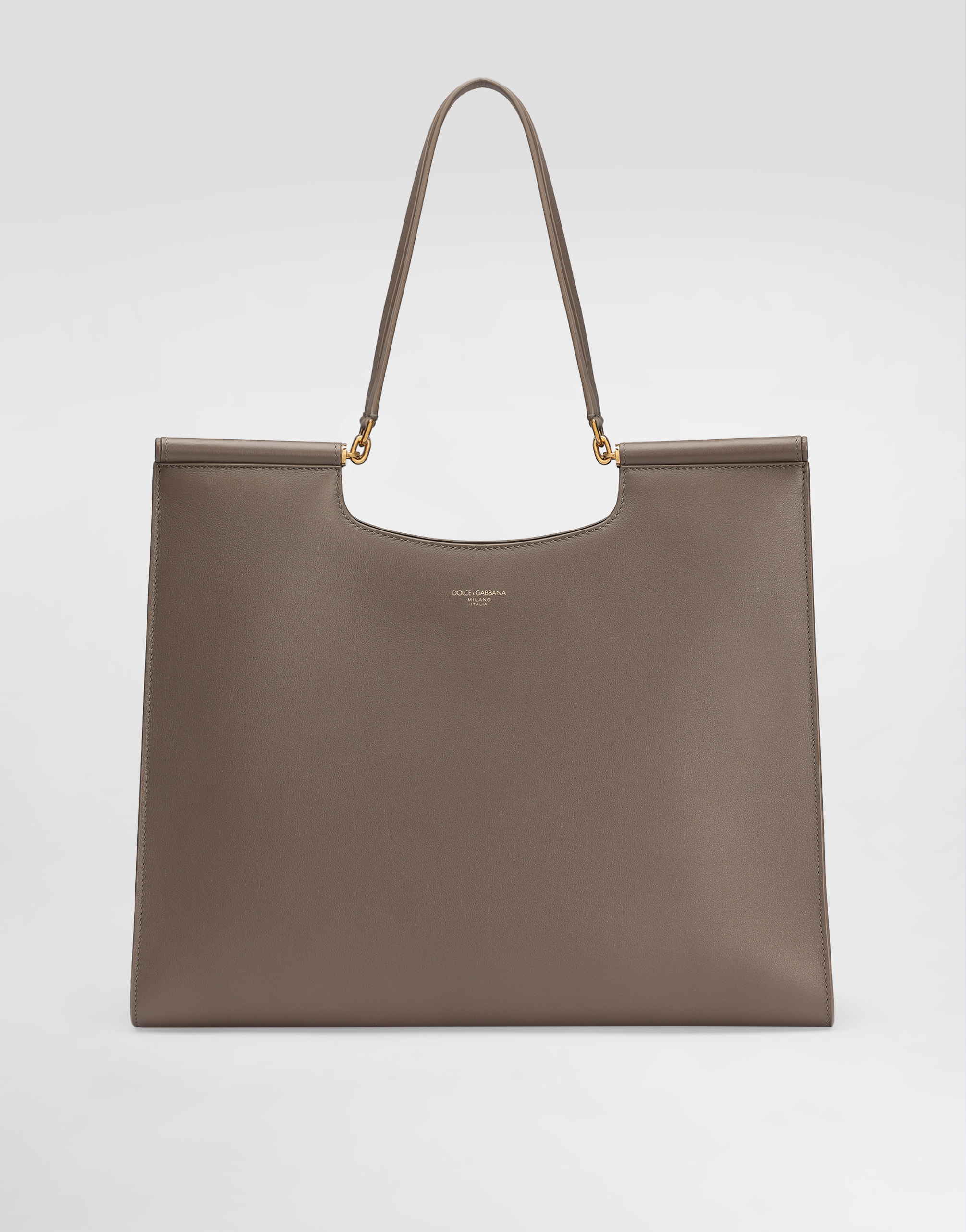 Dolce & Gabbana Large Sicily Shopper In Grey