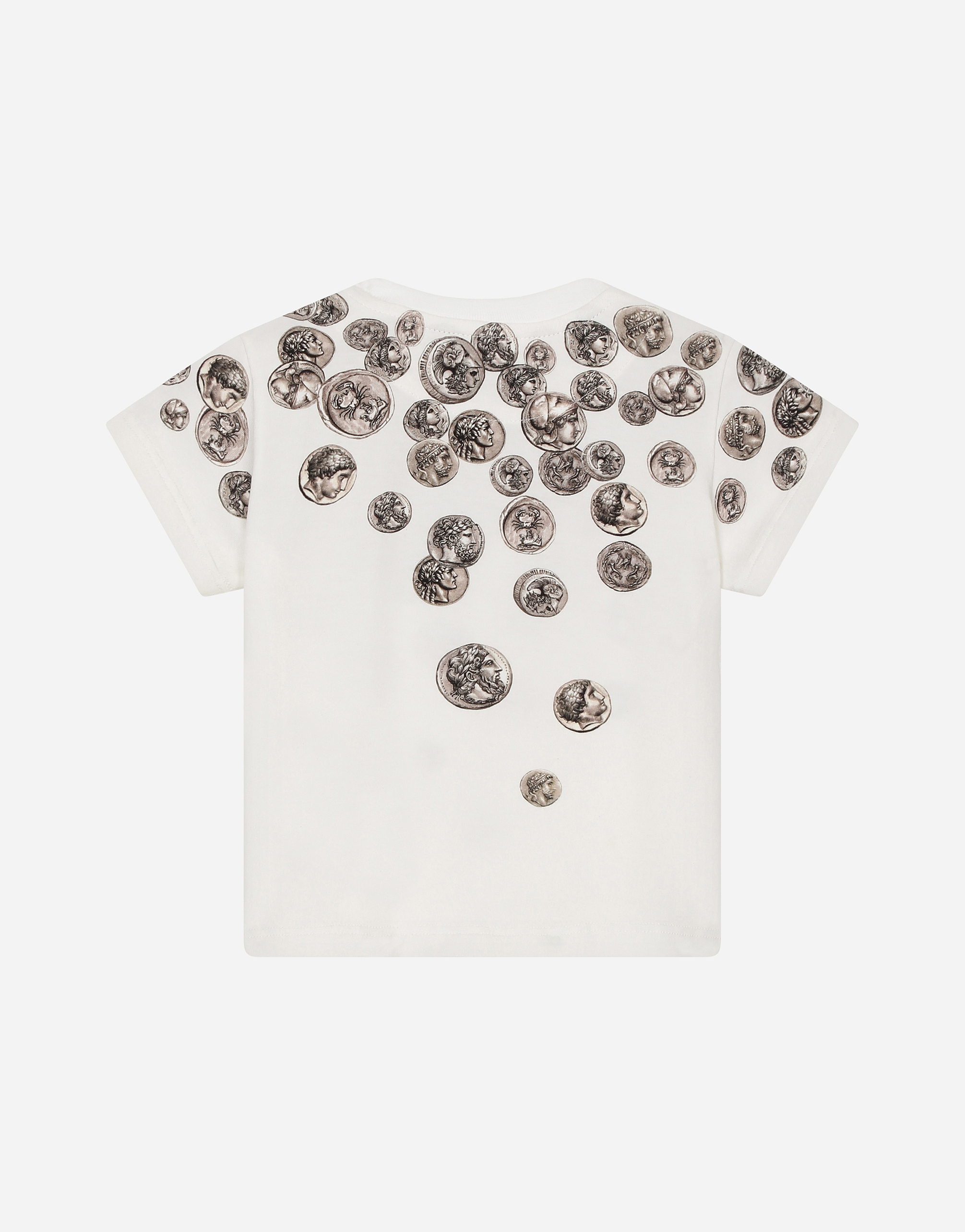 DOLCE & GABBANA OMBRÉ COIN-PRINT JERSEY T-SHIRT