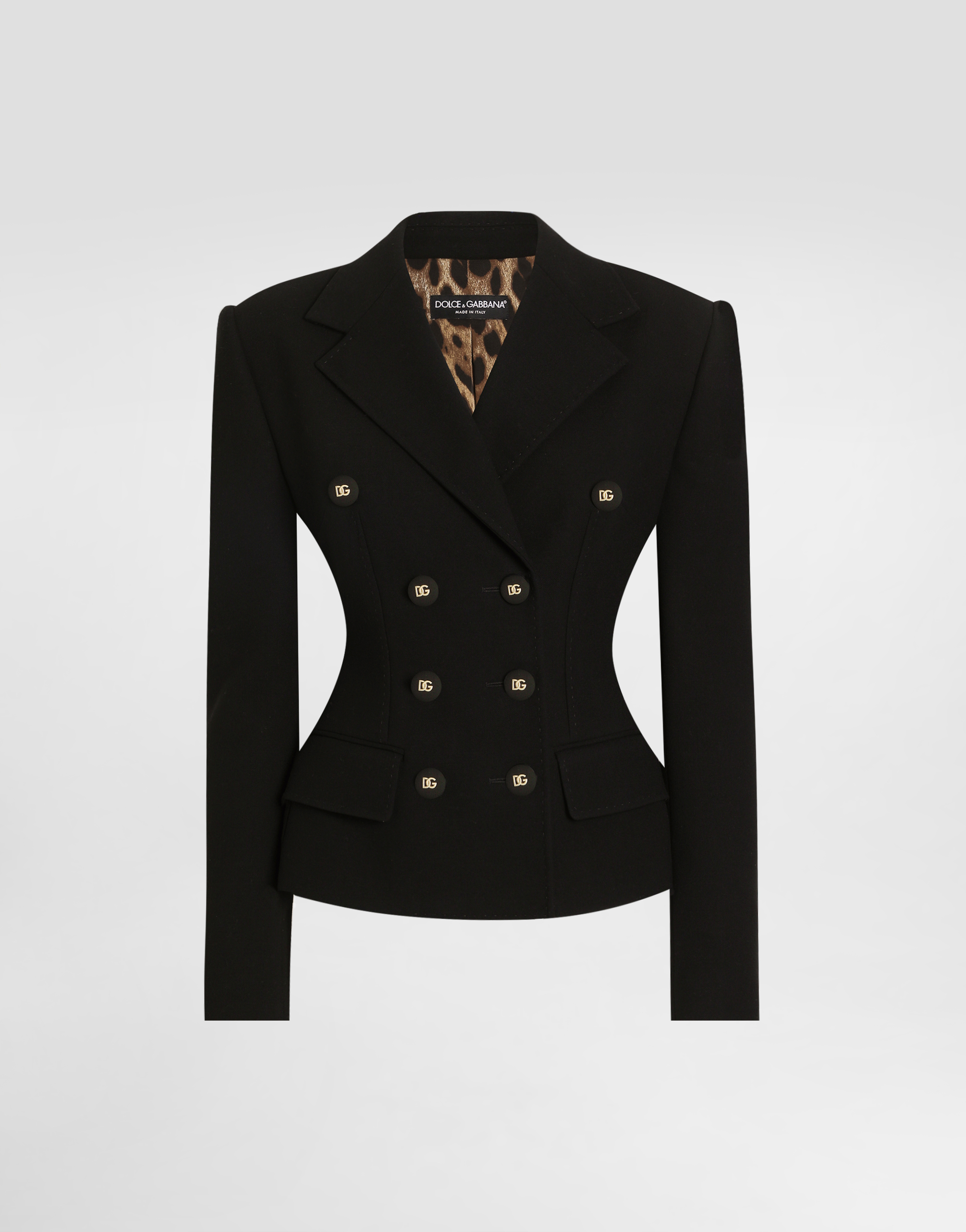 Blackのウィメンズ ウール ダブルブレスト ジャケット | Dolce&Gabbana®