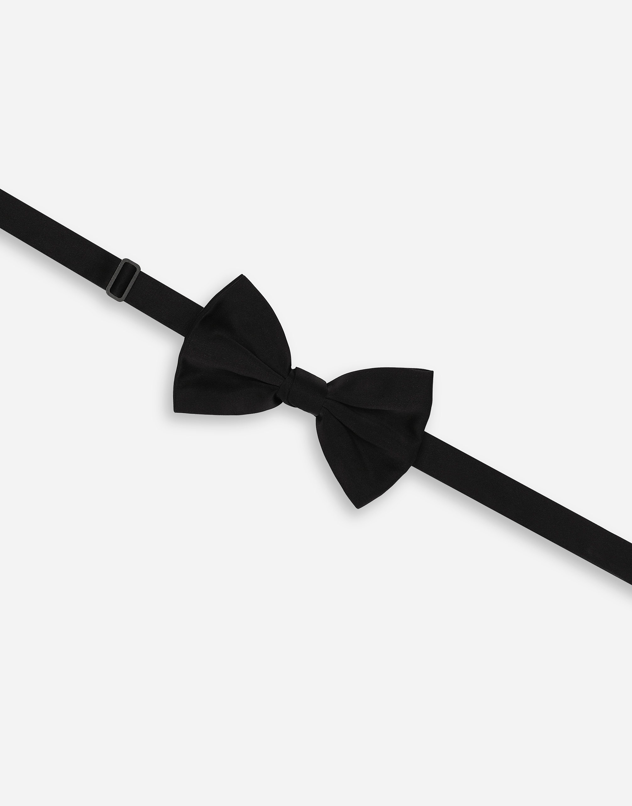 Dolce & Gabbana Silk Satin Bow Tie In Black