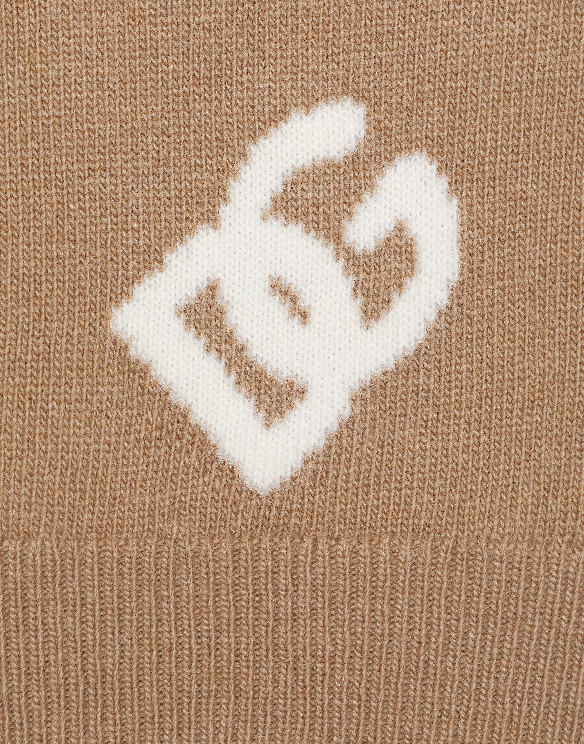 DOLCE & GABBANA CROPPED WOOL SWEATER WITH DG INLAY