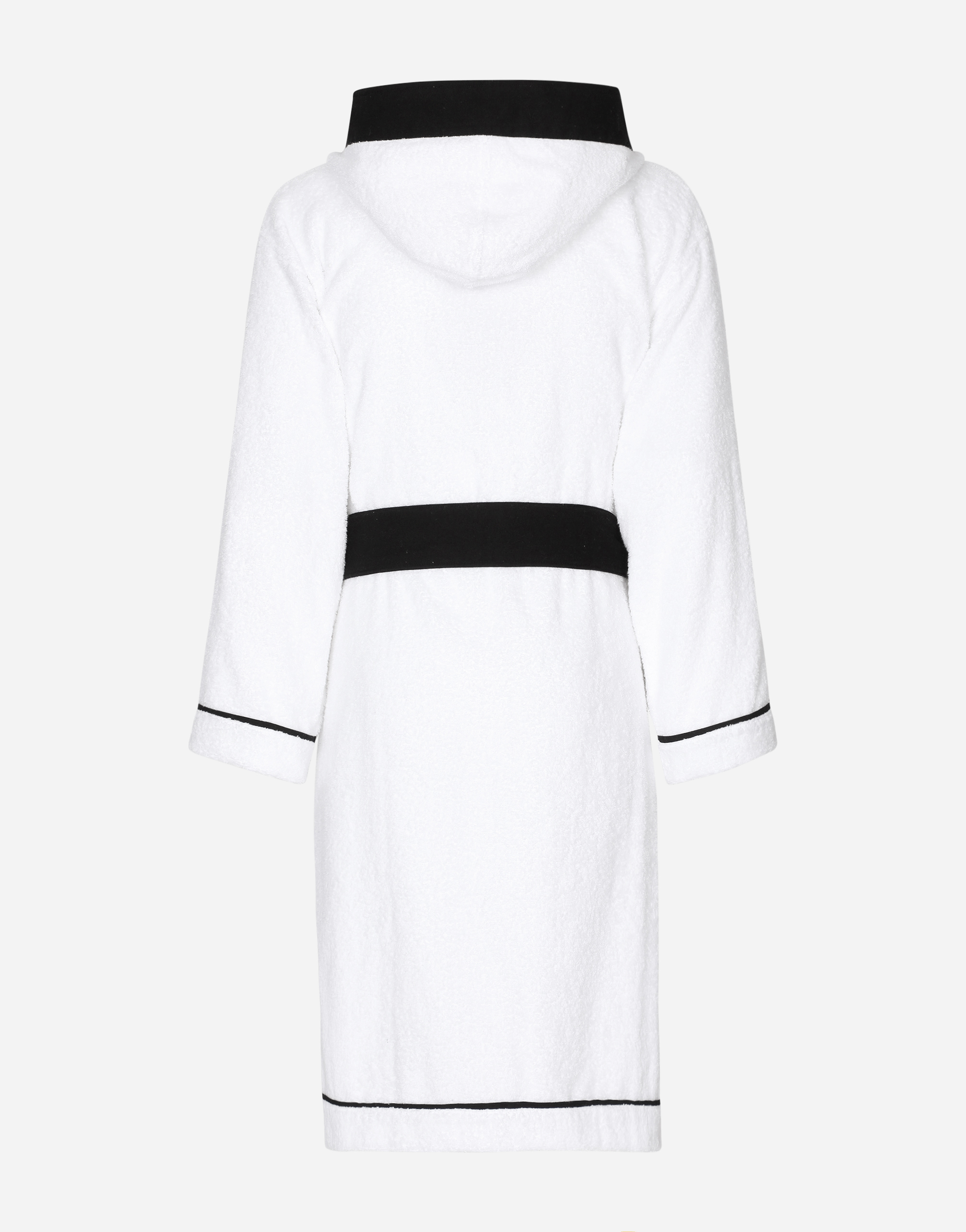 Dolce & Gabbana Terrry Cotton Bathrobe In Multicolor