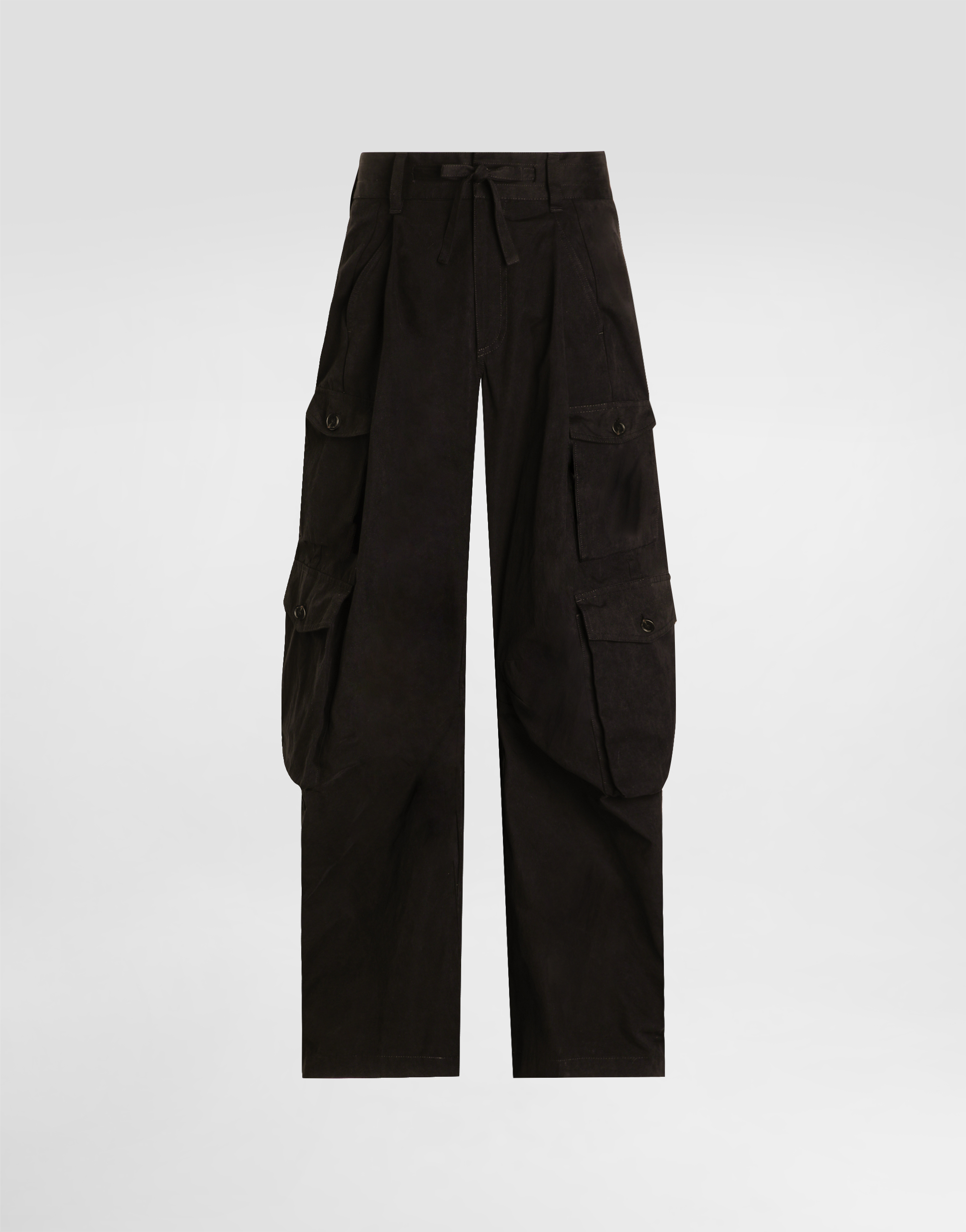 Dolce & Gabbana Faille Cargo Trousers In Black
