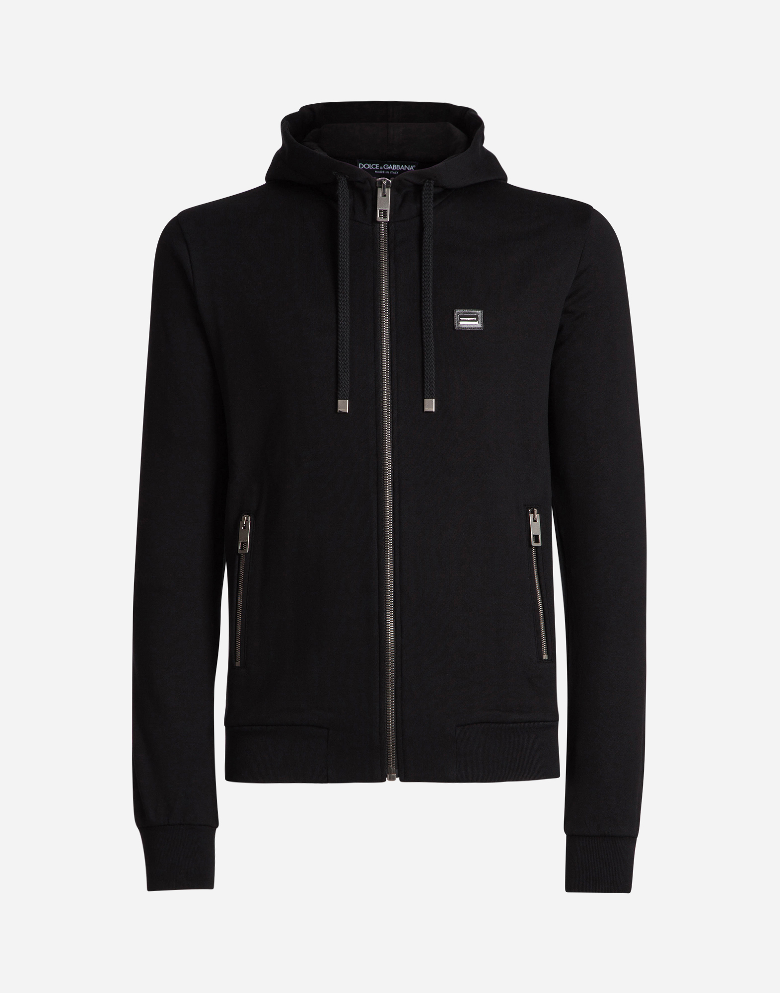 Dolce & Gabbana Male Sweatshirt In Cotton Jersey - Man Sweatshirts Black Size 50 - Image 1