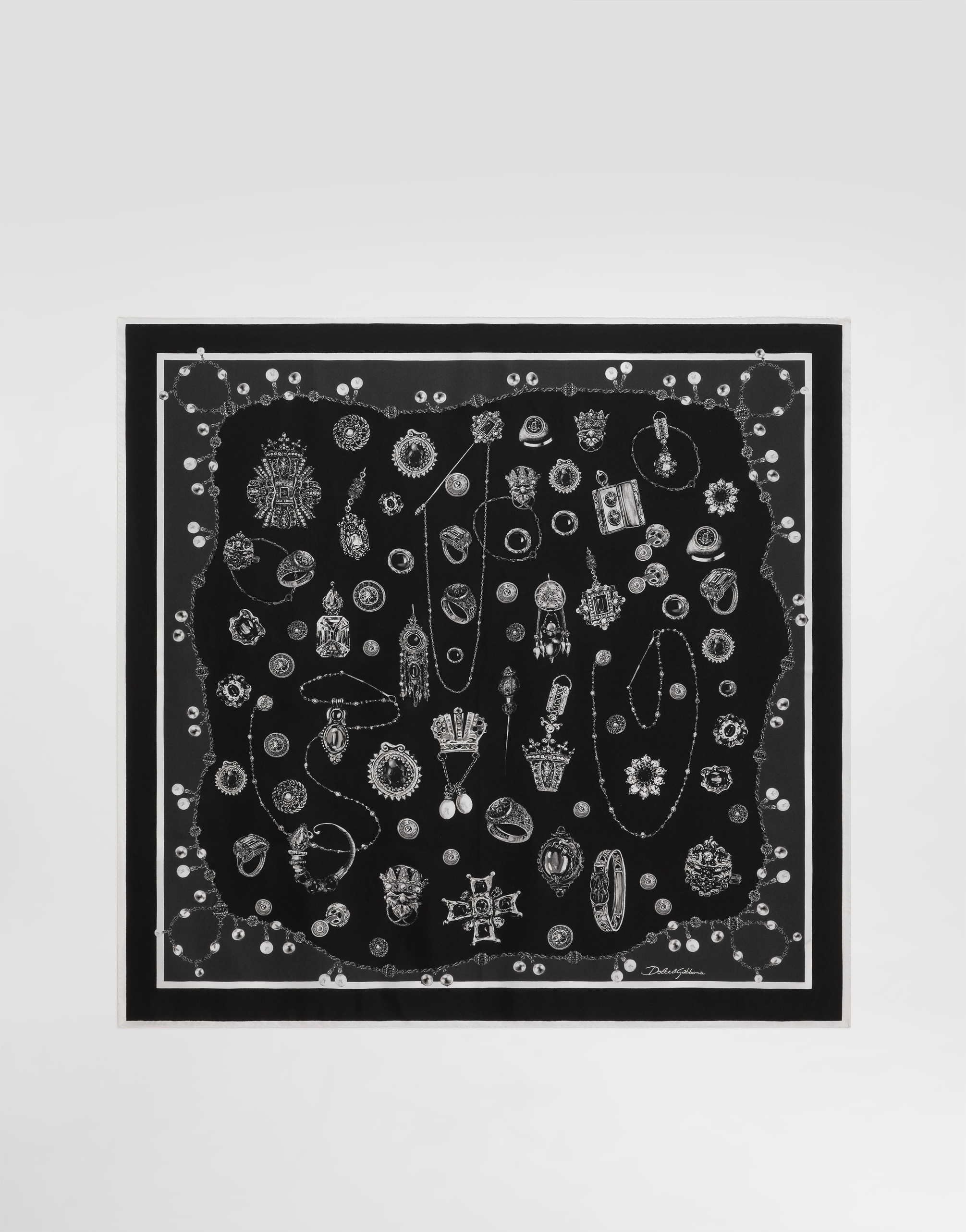 Dolce & Gabbana Medals-print 70x70 Silk Twill Scarf In Animal Print